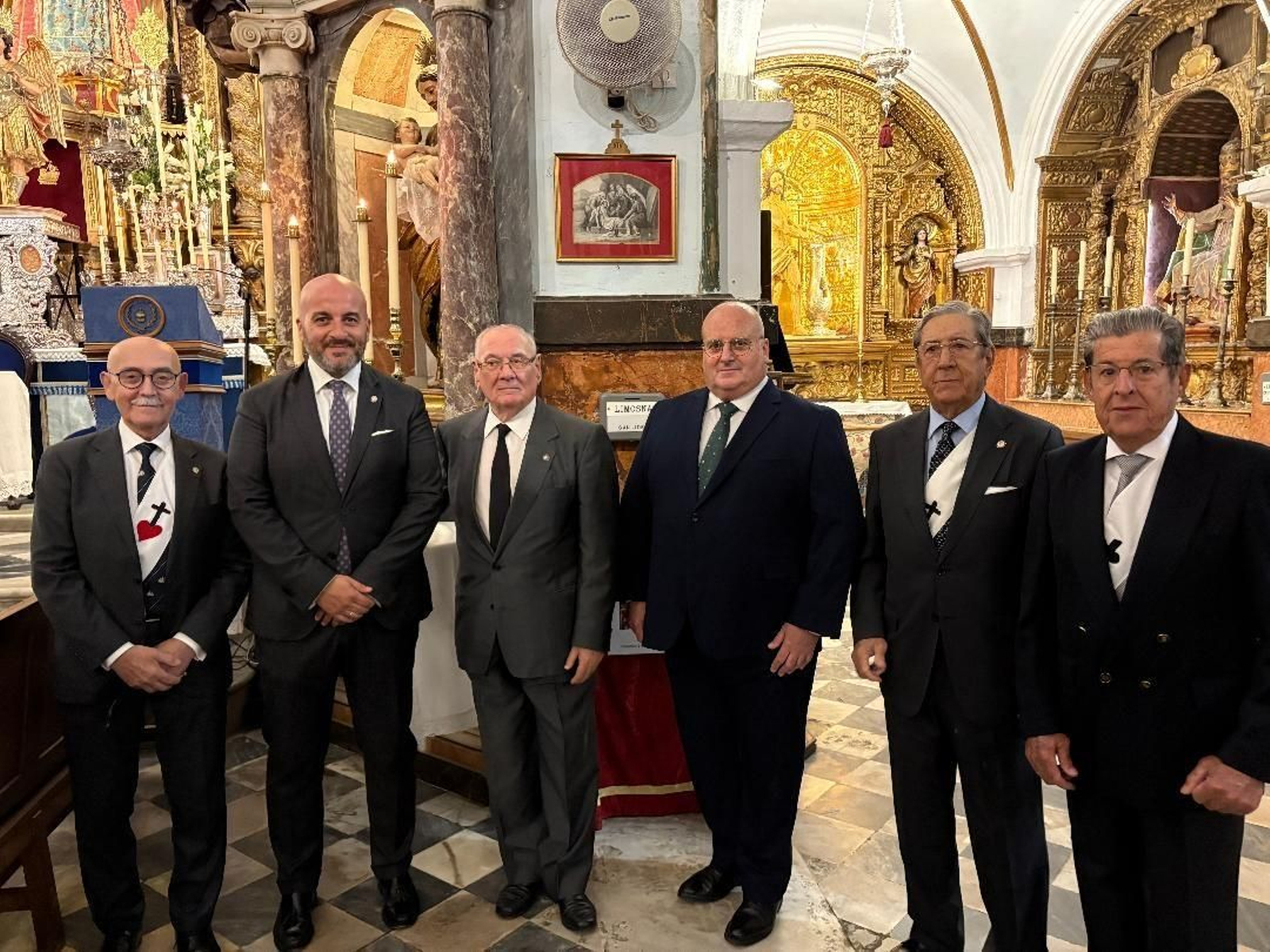 Francisco Vivas, Pablo Durio, José Luis Suárez, Ramón Fernández y los hermanos José Ramón y Ernesto Pérez Díaz-Alersi.