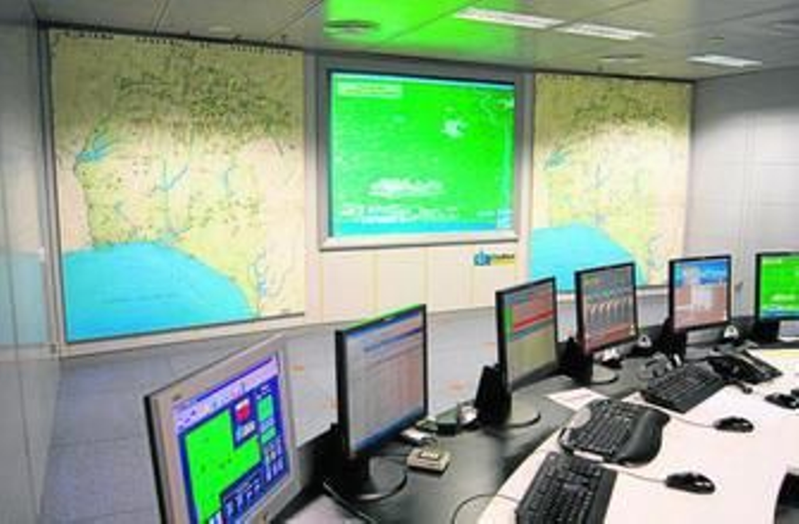 Sala de control de la empresa instrumental Giahsa en Aljaraque.