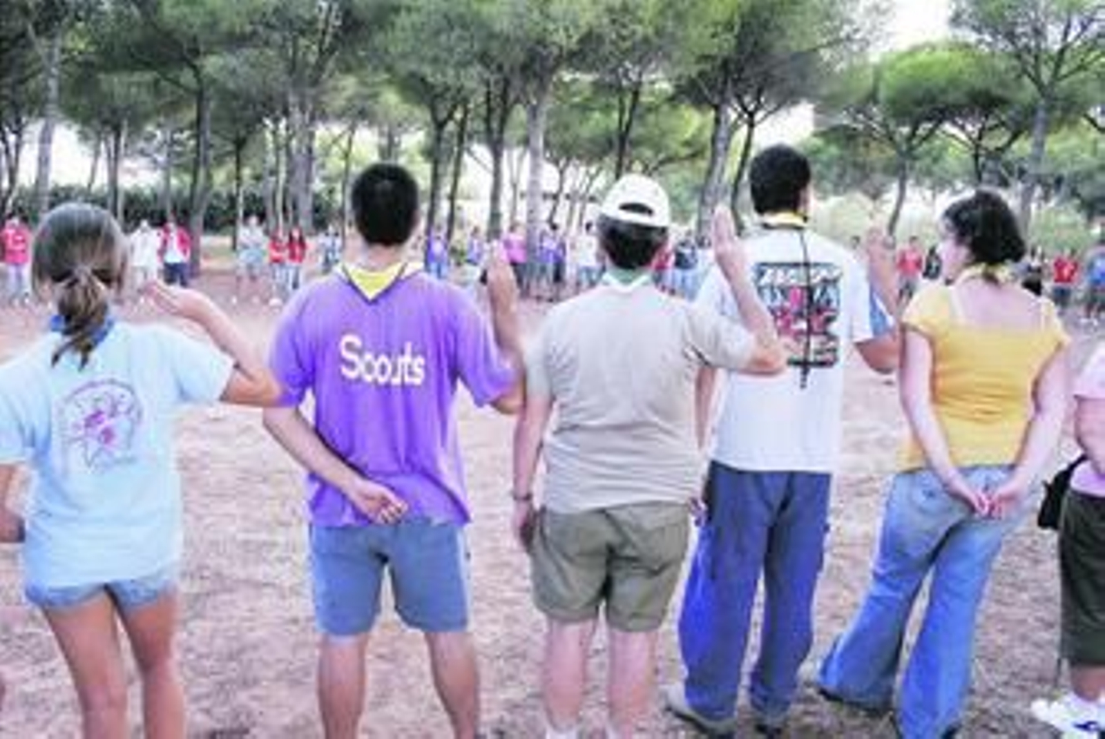 Imagen retrospectiva de una convivencia de los grupos scouts de la ciudad.