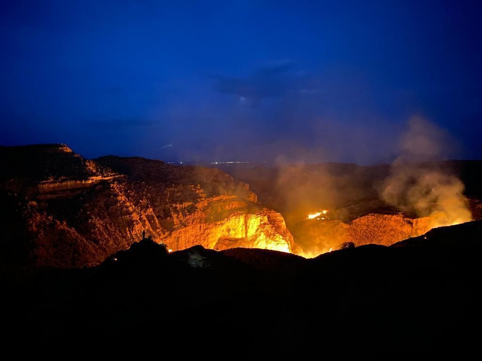 Imagen del fuego de Gorafe, ya extinto.