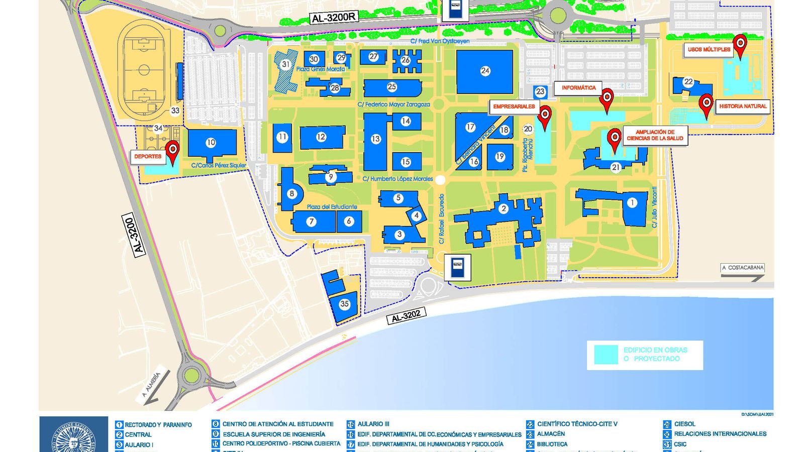 Campus de la Universidad de Almería.