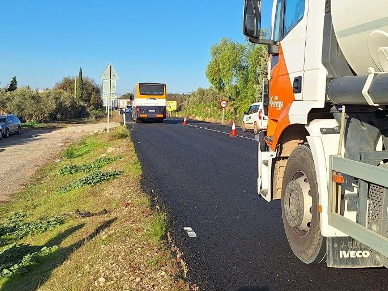 Tramo de la A-318 en el que se han llevado a cabo las actuaciones