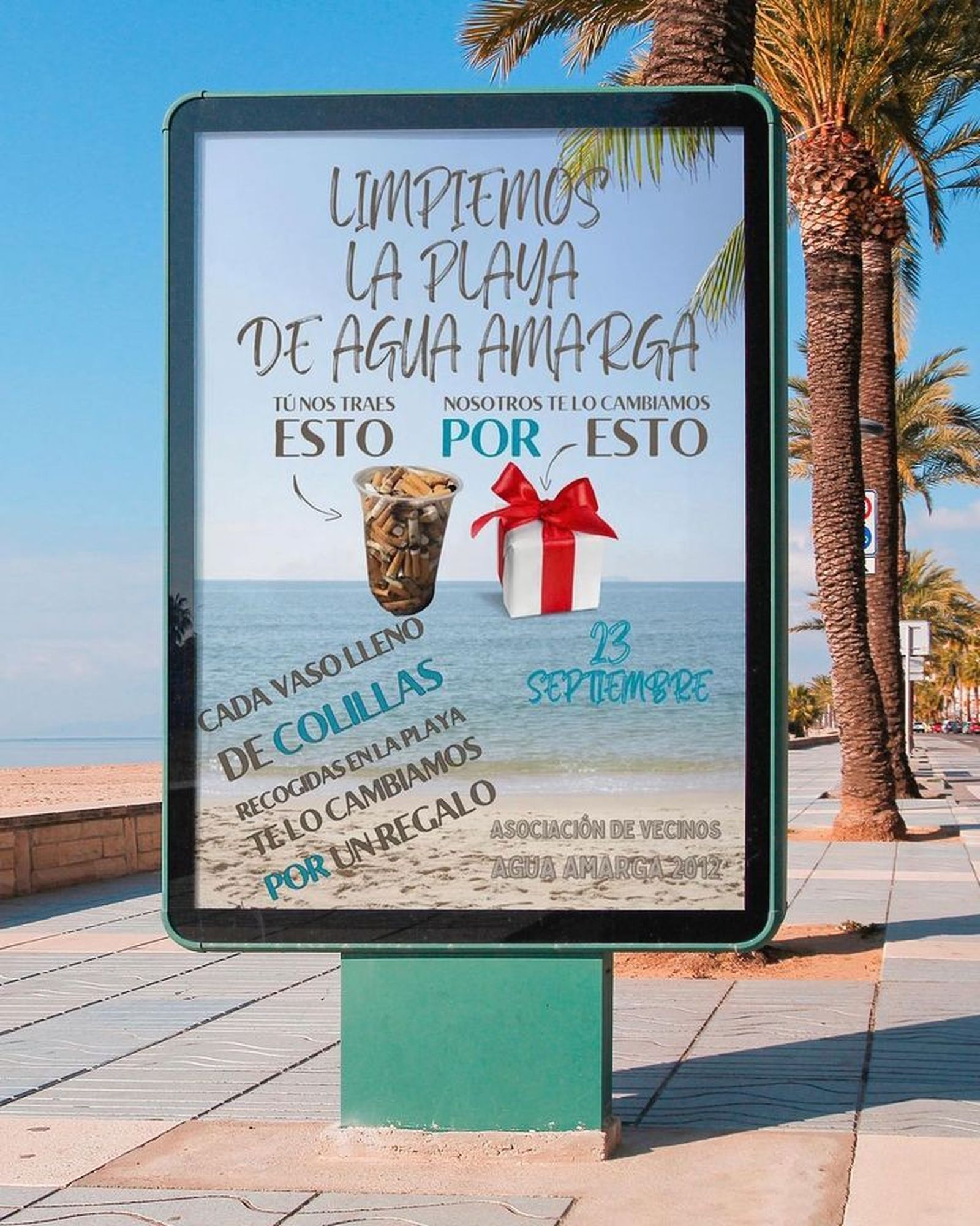 Vecinos del barrio de Agua Amarga, de Níjar, limpiarán su playa