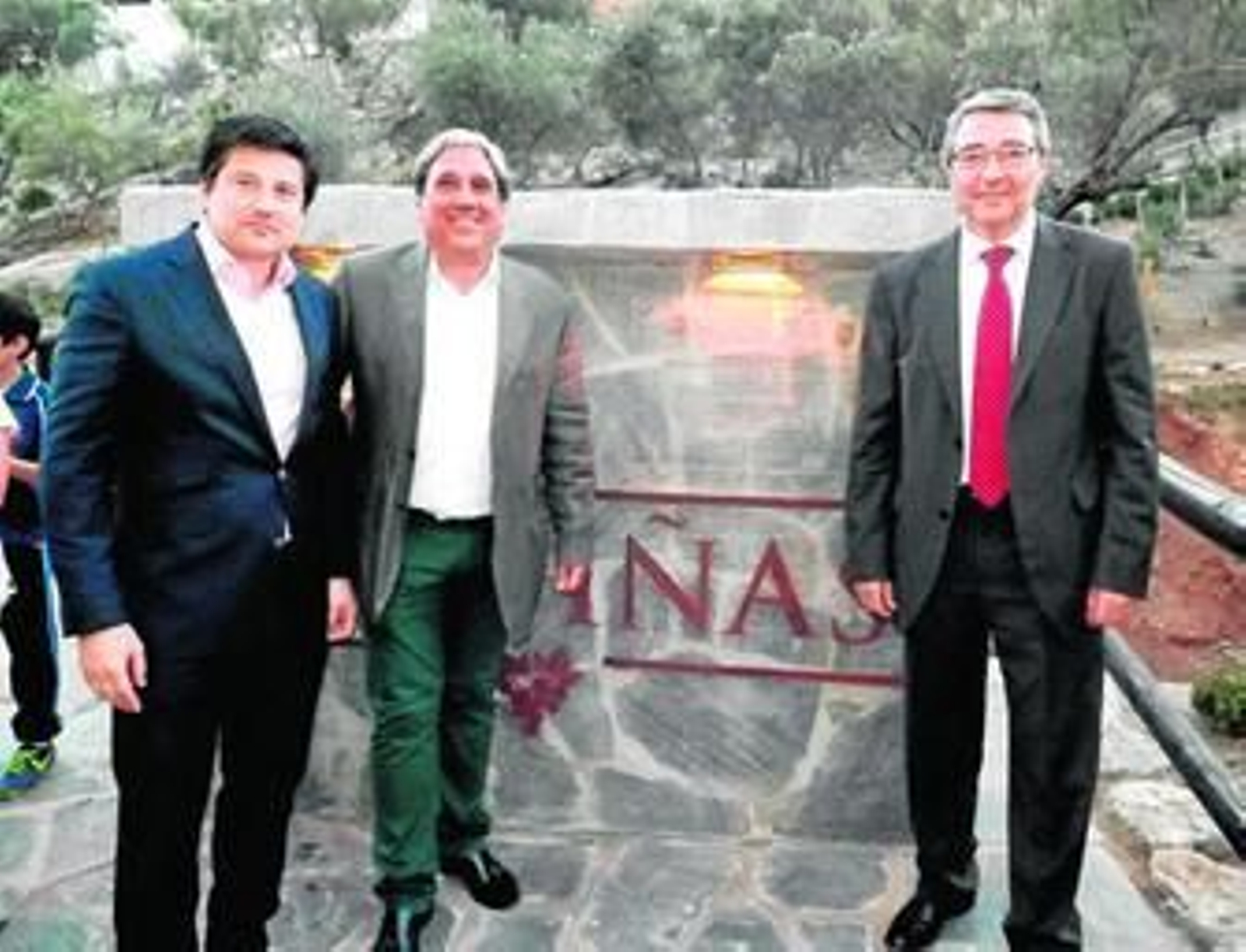Oblaré, Díaz y Salado, ayer, durante la inauguración del parque.