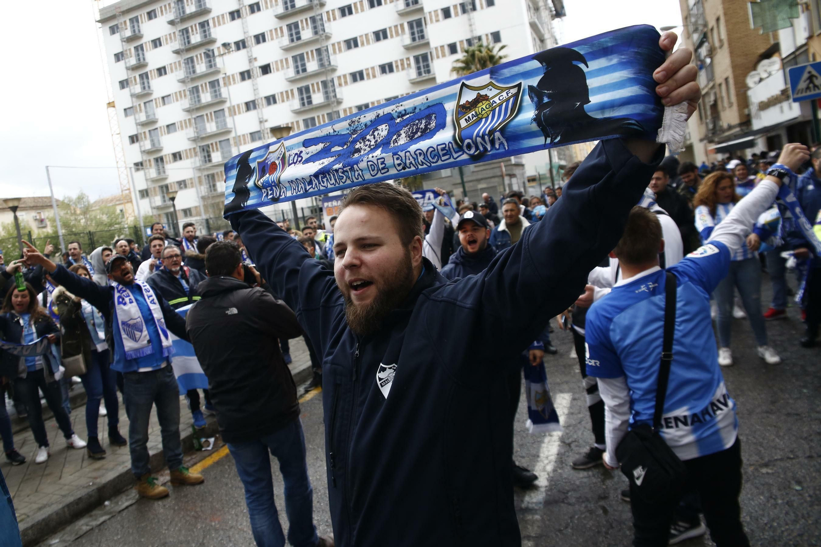 Las fotos de la afición malaguista en Granada