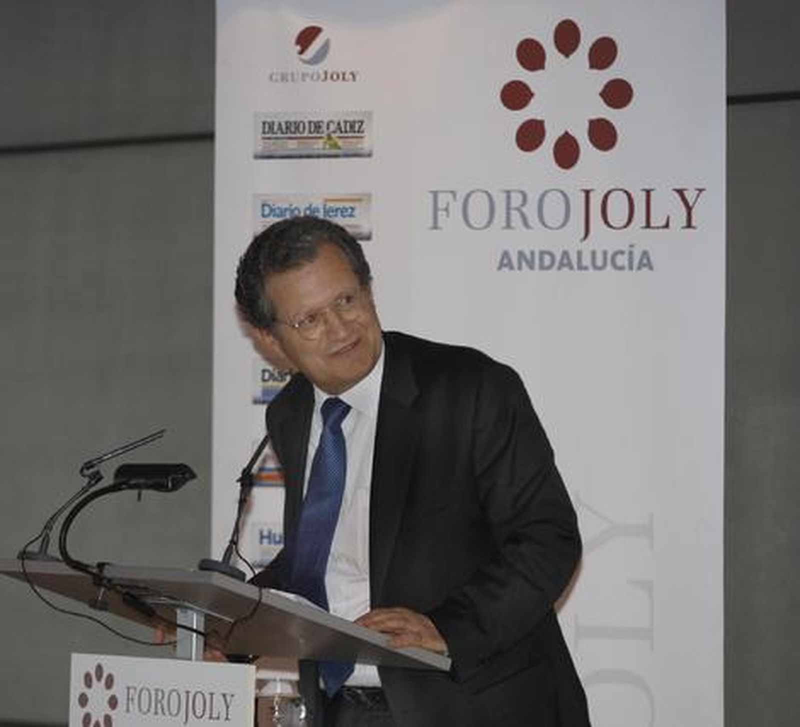 Asitentes al Foro Joly Andalucía celebrado en el hotel Barceló de la capital malagueña con el presidente de Aena, Juan Ignacio Lema.