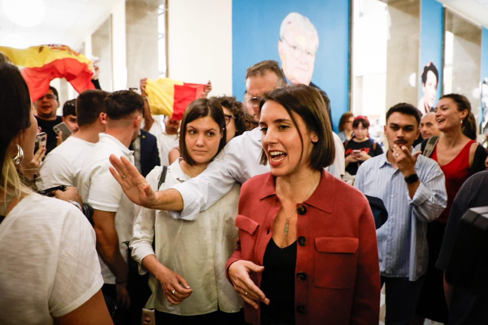 Montero a su llegada a la Facultad de Ciencias Políticas