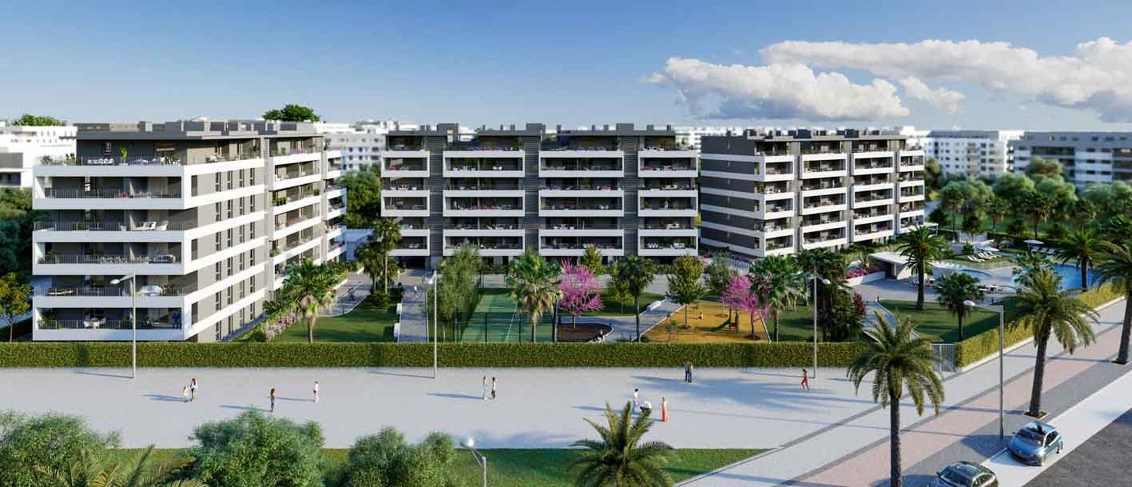 Recreación de la futura promoción Habitat Alvareda.