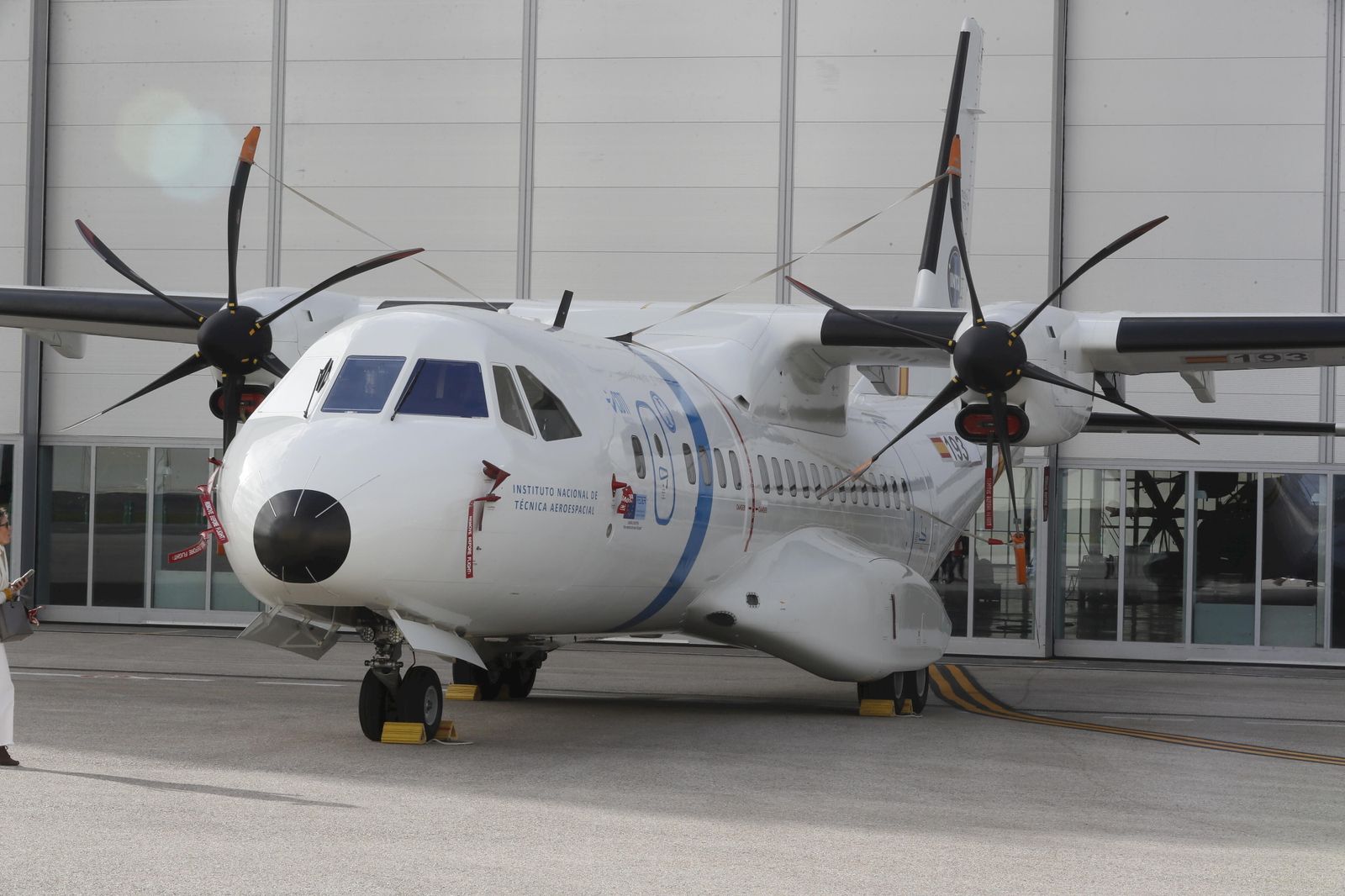 Presentación del avión C295 en las instalaciones de Airbus en Sevilla.