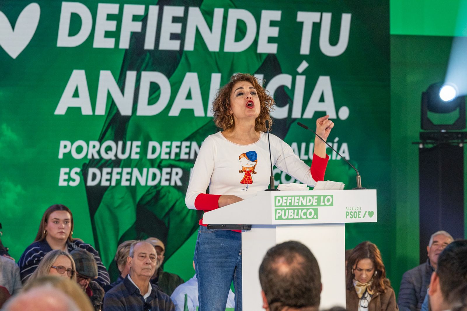 Acto en defensa de los servicios públicos para celebrar el 28F en Jaén