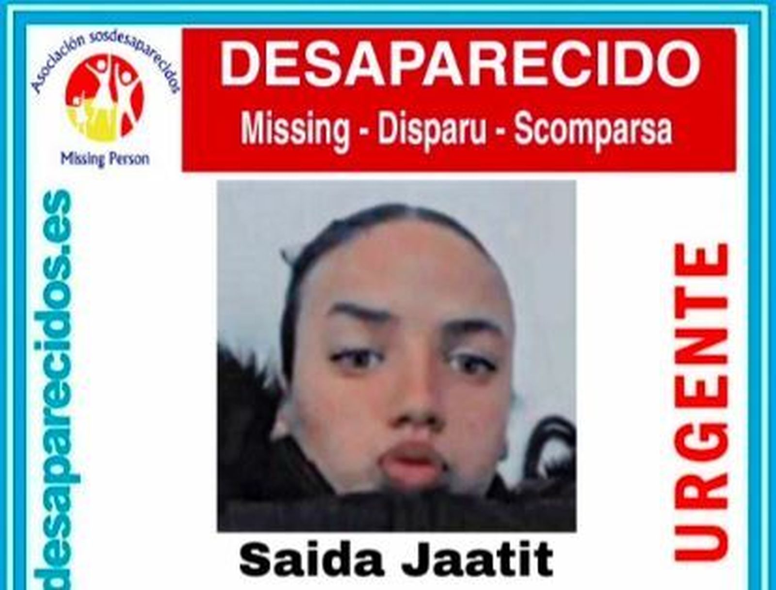 Alerta de la desaparición.