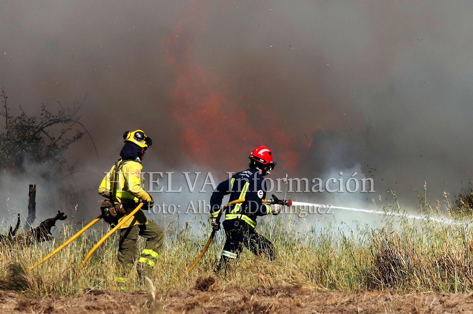 Imágenes del incendio en Doñana