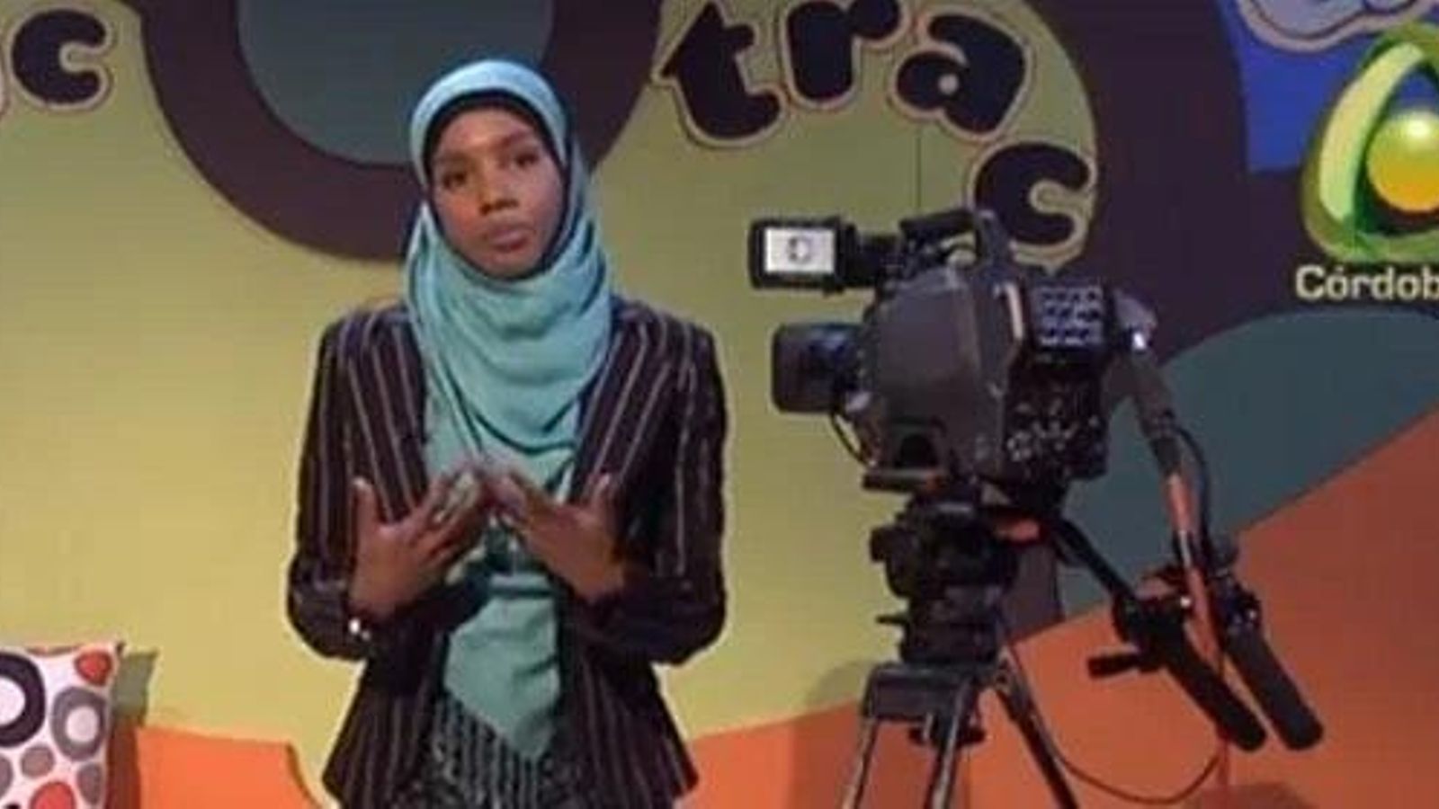 Una presentadora de Córdoba Televisión.