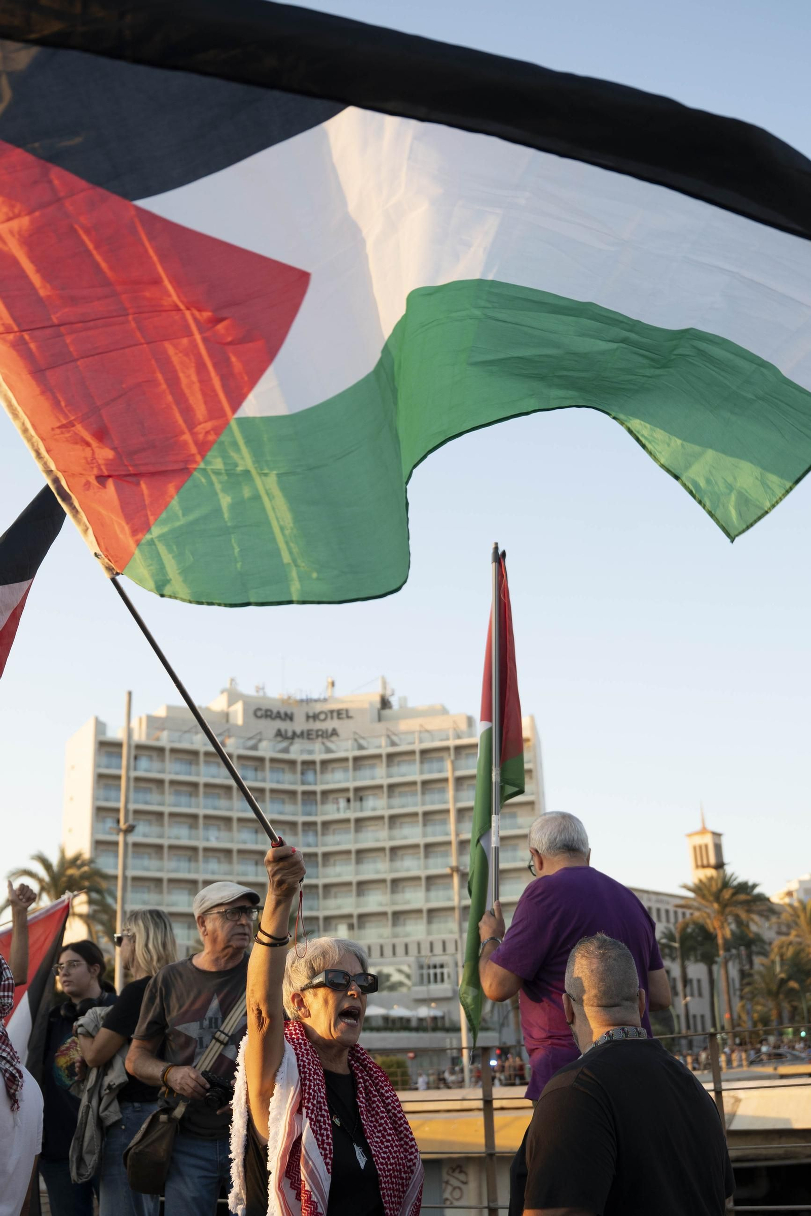 Manifestación convocada por la Plataforma Almería por Palestina
