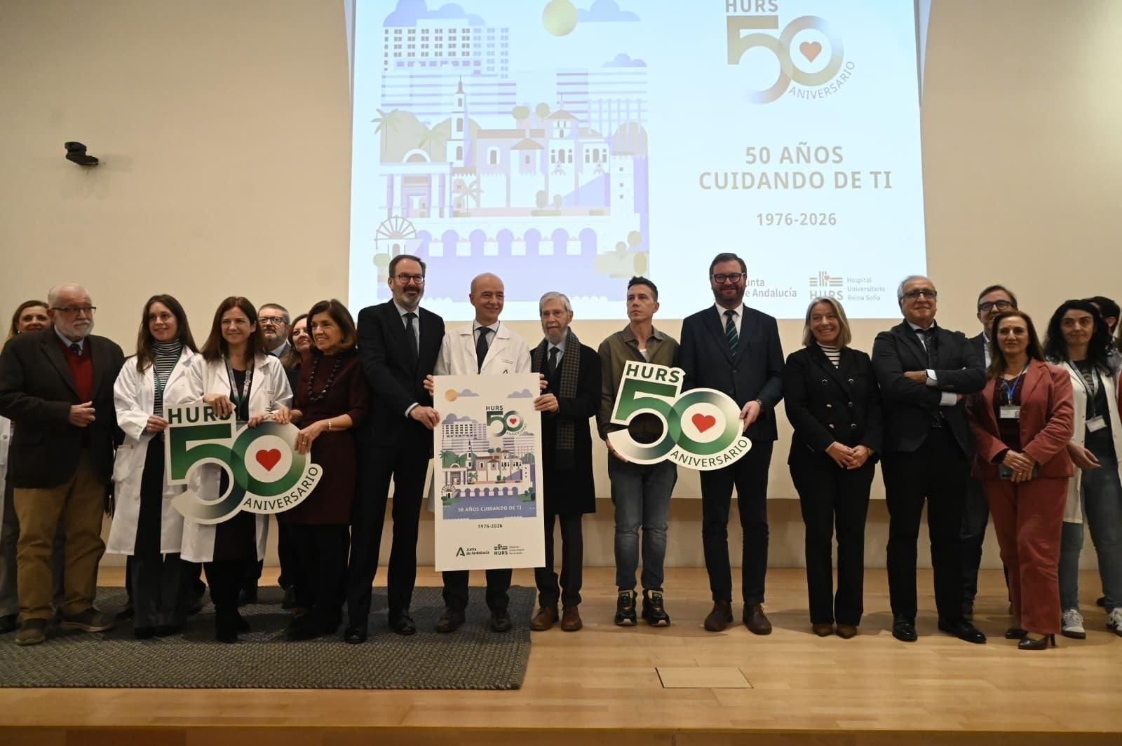 Acto de presentación de la imagen corporativa del 50 aniversario del Hospital Reina Sofía.