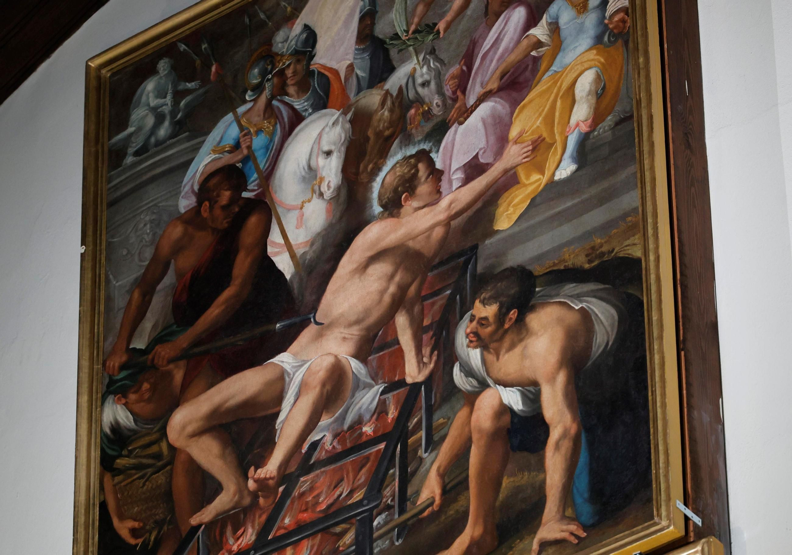 Detalle de uno de los lienzos.