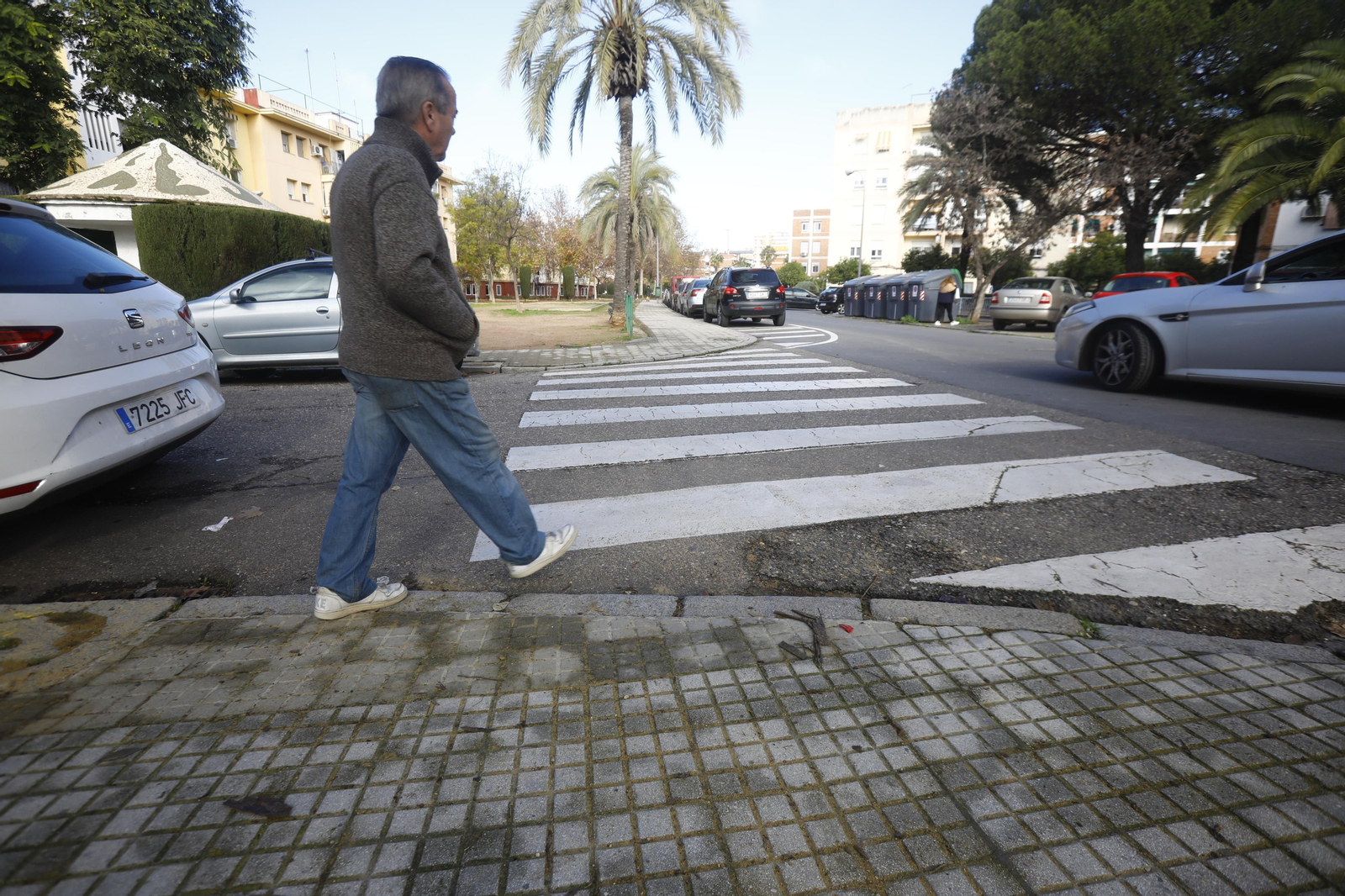 Imágenes de algunos de los pasos de peatones de Córdoba en los que se mejorará la accesibilidad