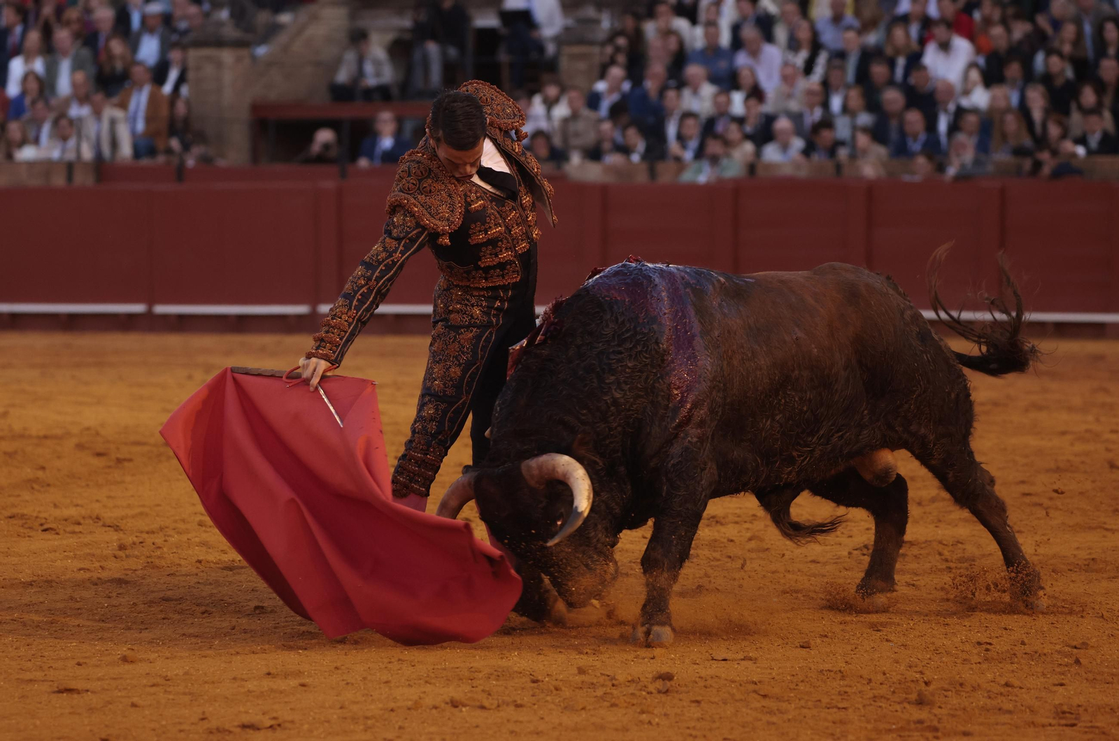 Las imágenes de los toros en Sevilla con Morante de la Puebla, José María Manzanares y Talavante