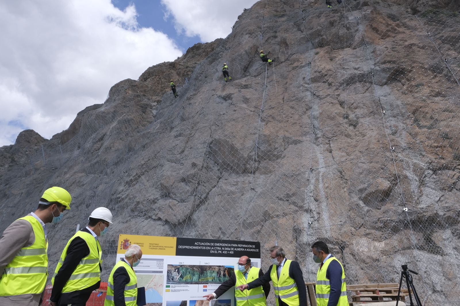 Fotogalería visita obras carretera El Cañarete-Almería-Aguadulce
