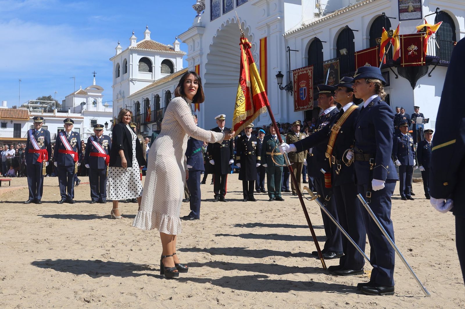 Imágenes del acto de Juramento o Promesa de Fidelidad a la Bandera Nacional en El Rocío