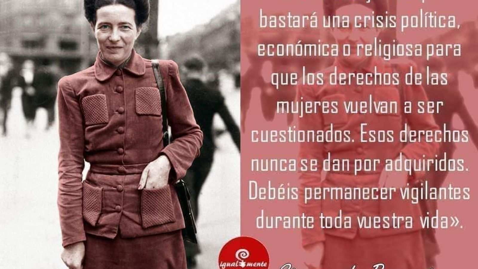 Simone de Beauvoir y una de sus citas feministas más célebres.
