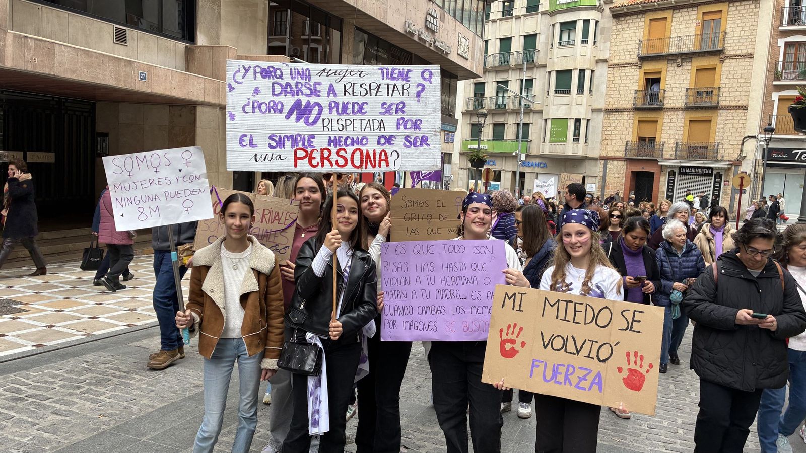 Manifestación del Día de la Mujer en Jaén.