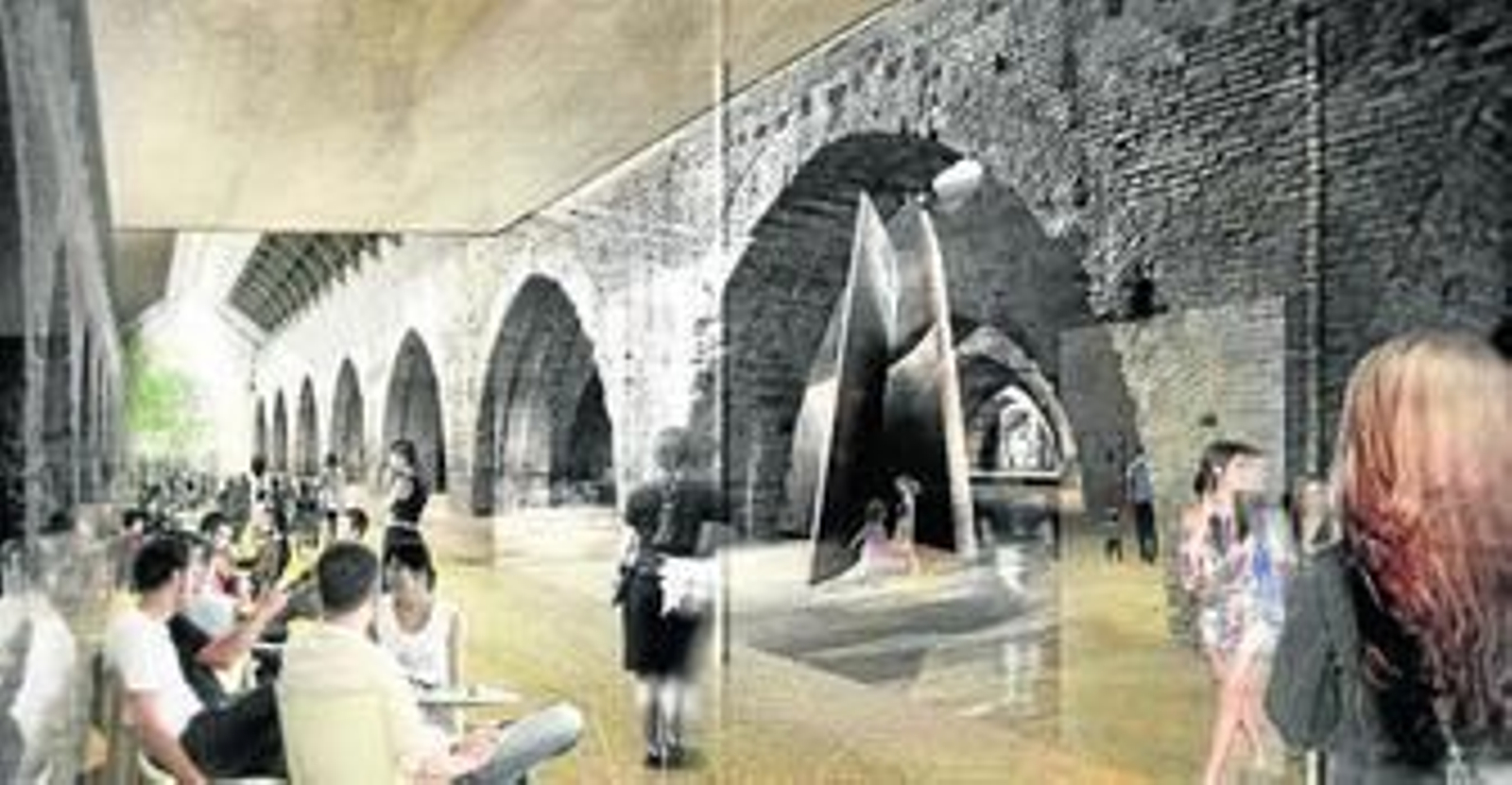 Recreación virtual del proyecto de Vázquez Consuegra para las Atarazanas.