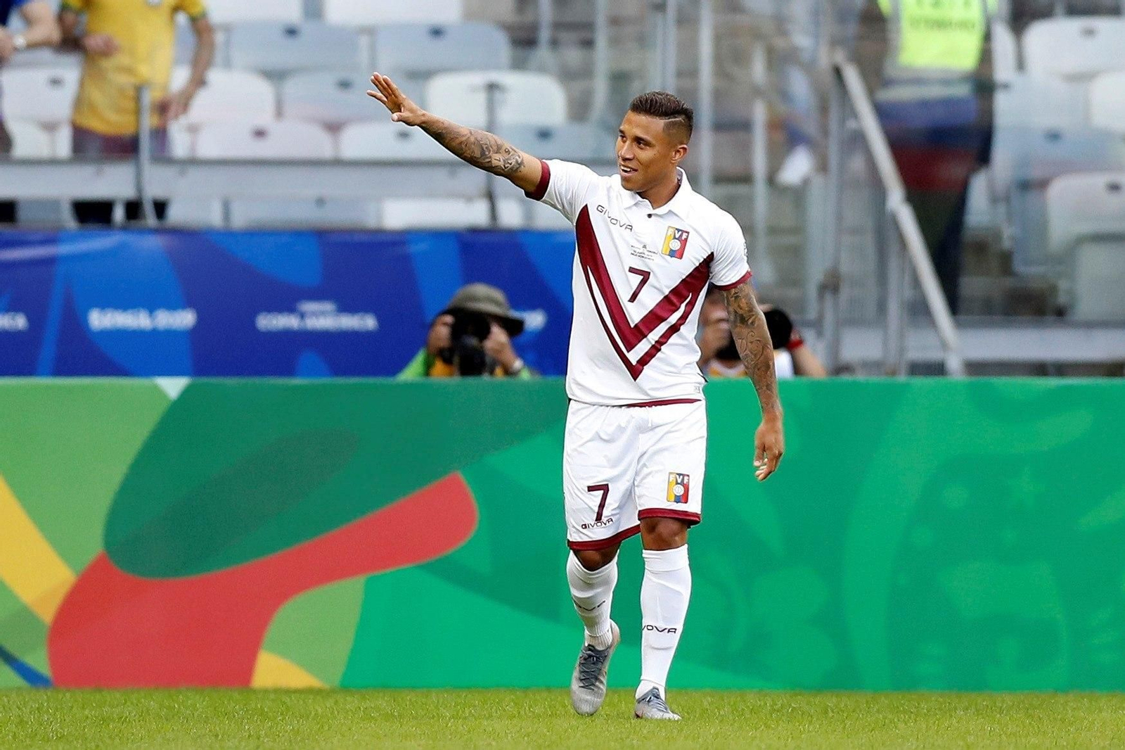 Machís en un partido con Venezuela.