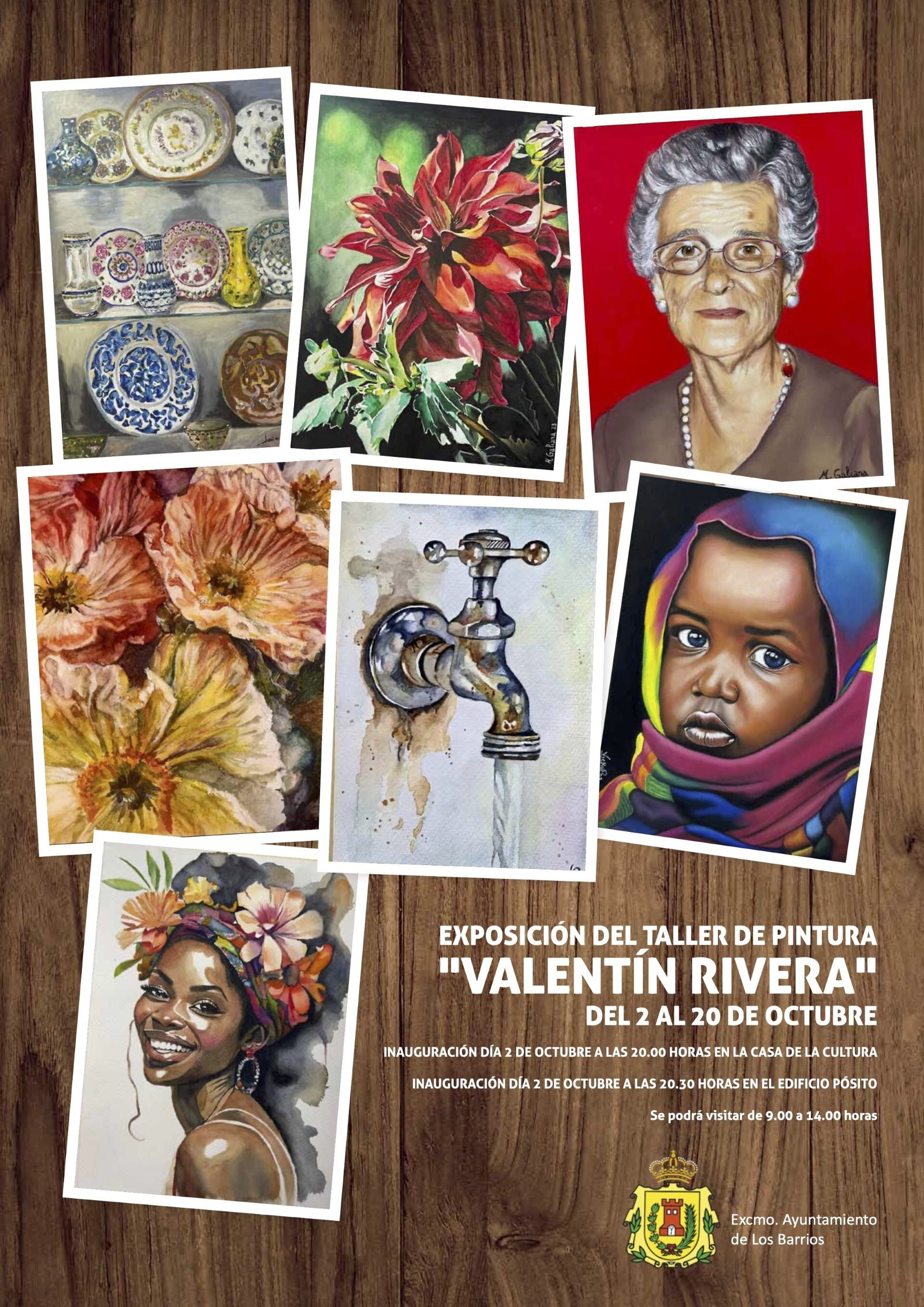 El cartel de la exposición de Valentín Rivera.