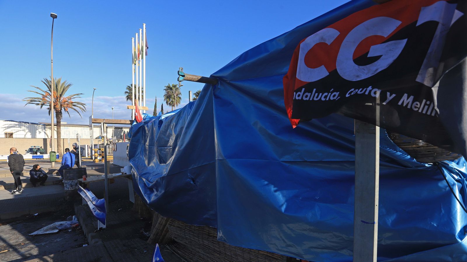 Fotos de los piquetes en el polígono de Palmones