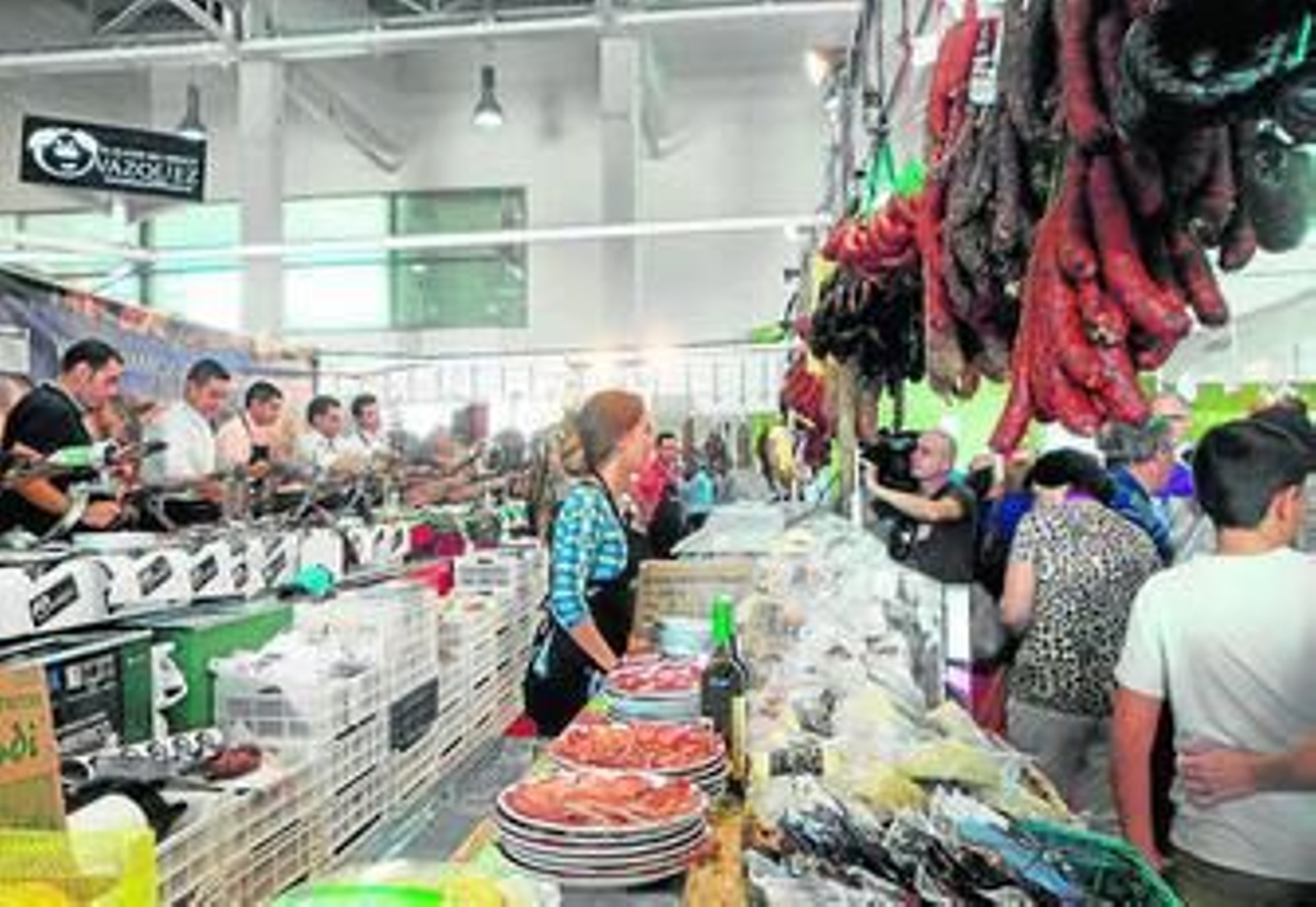 Vista general del pabellón dedicado a los derivados del cerdo ibérico.