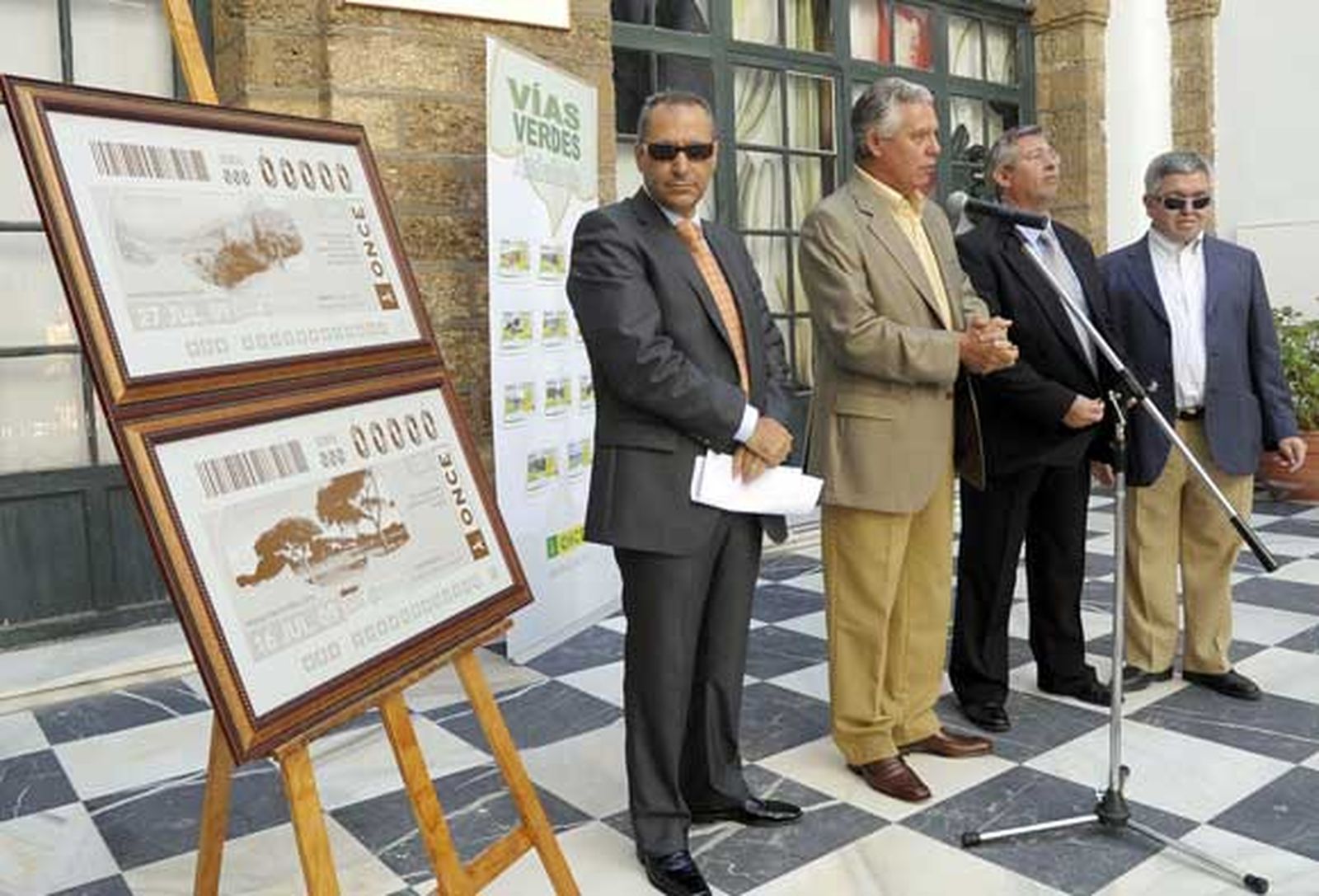 Las Vías Verdes de la provincia, imágenes de los cupones de la ONCE