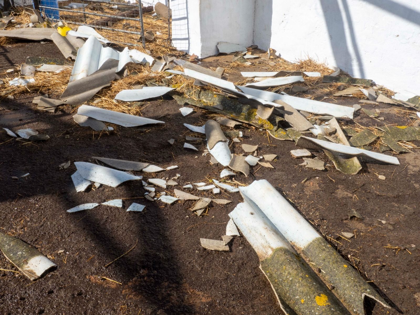 Imágenes de los destrozos provocados por un tornado en Villanueva de los Castillejos