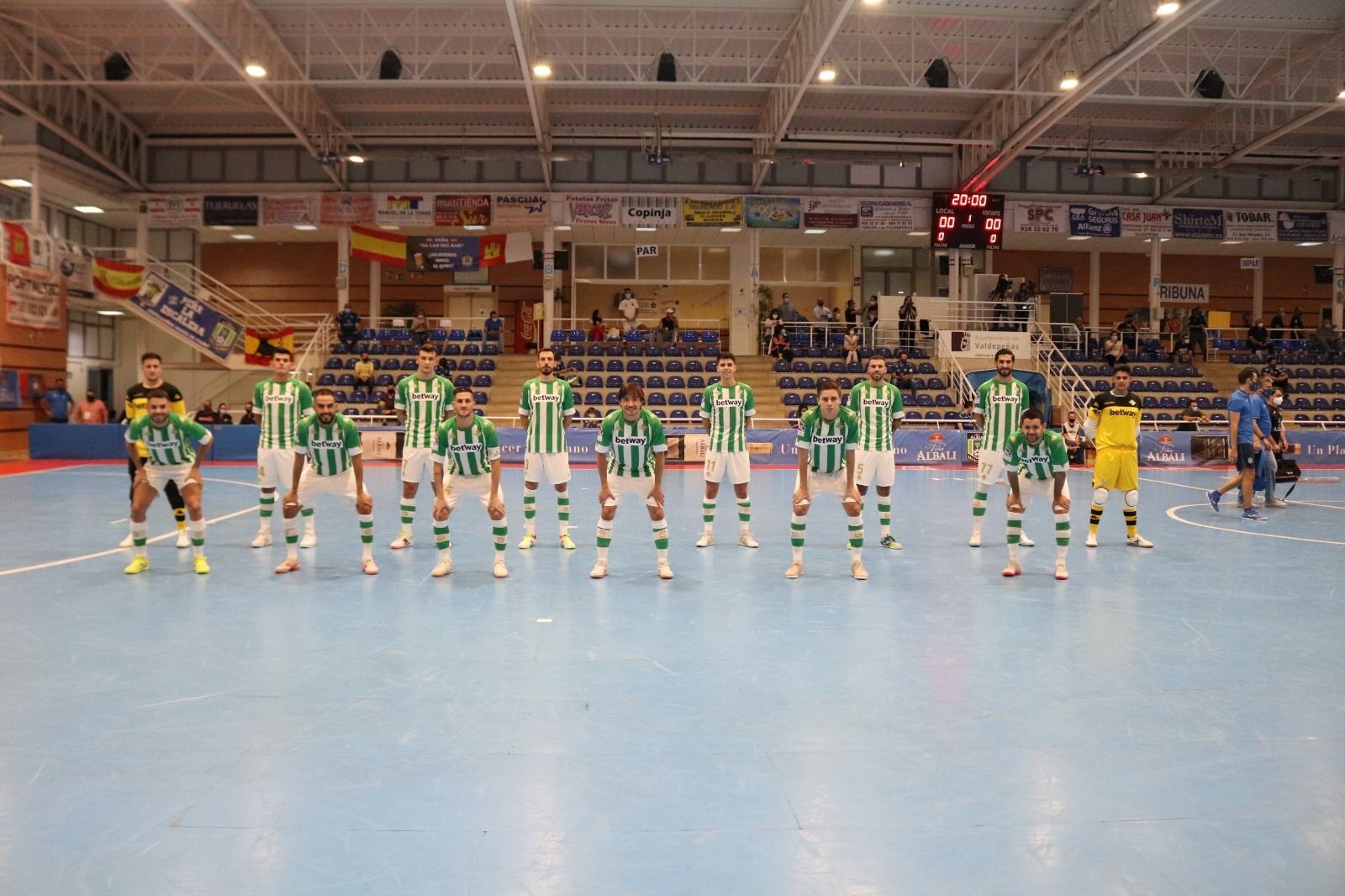 La plantilla del Betis Futsal en un amistoso.