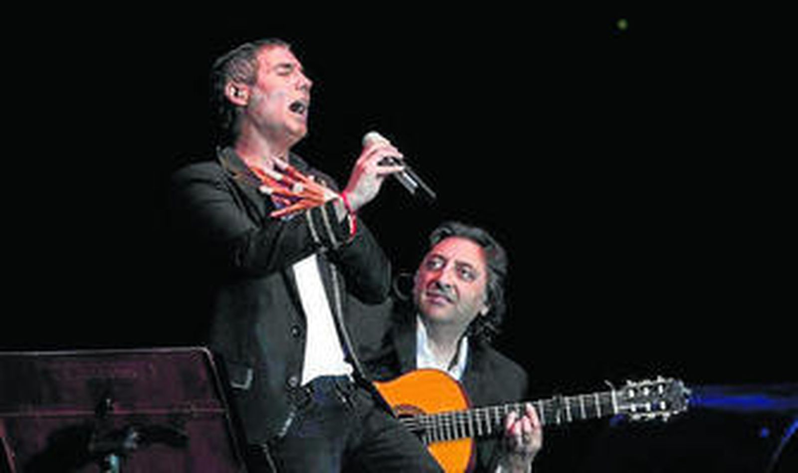 Pitingo y Juan Carmona, anoche en el Florida.