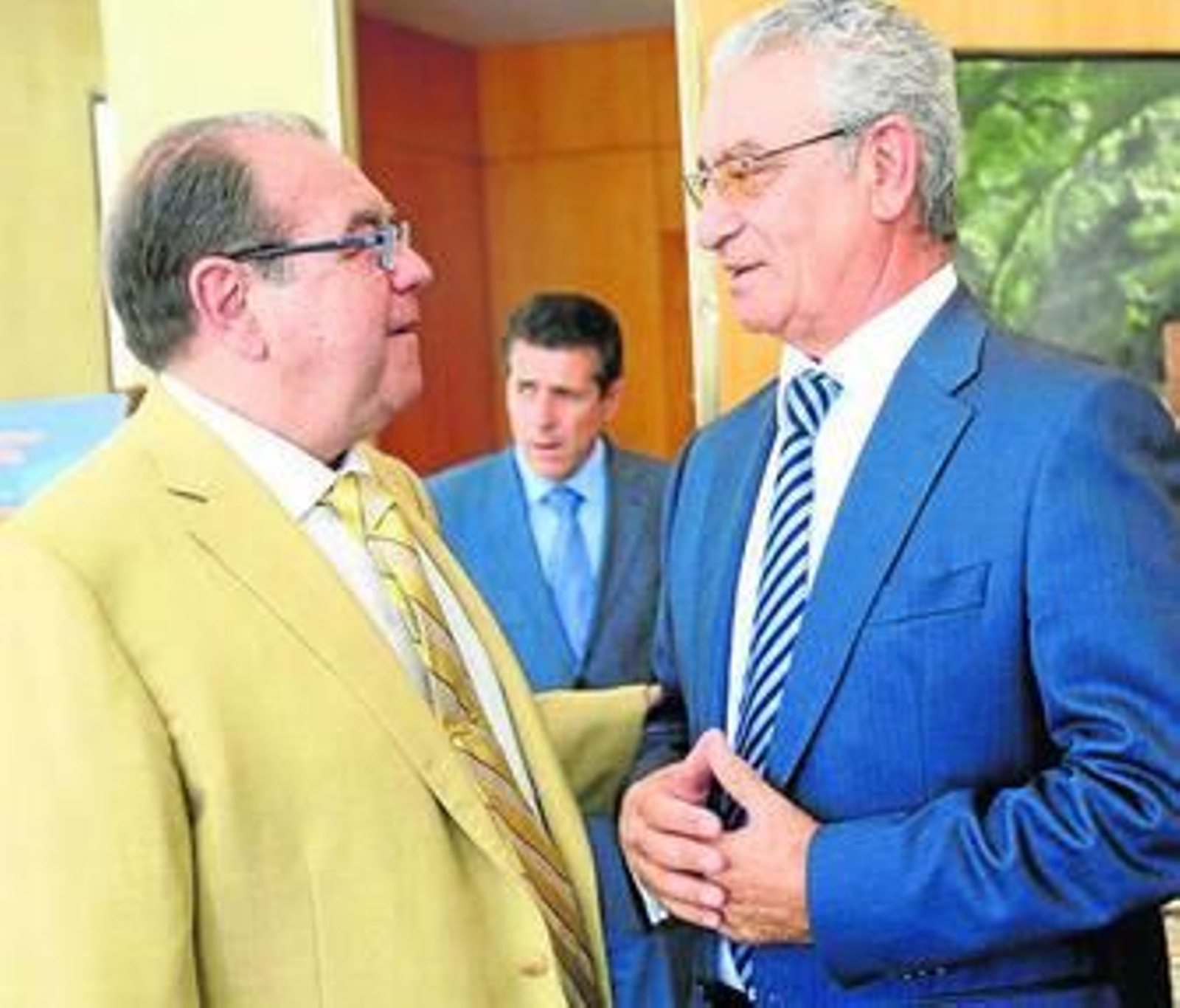 J. Pérez Casero, de la Cámara de Comercio y Luis de la Maza, de Cajamar.