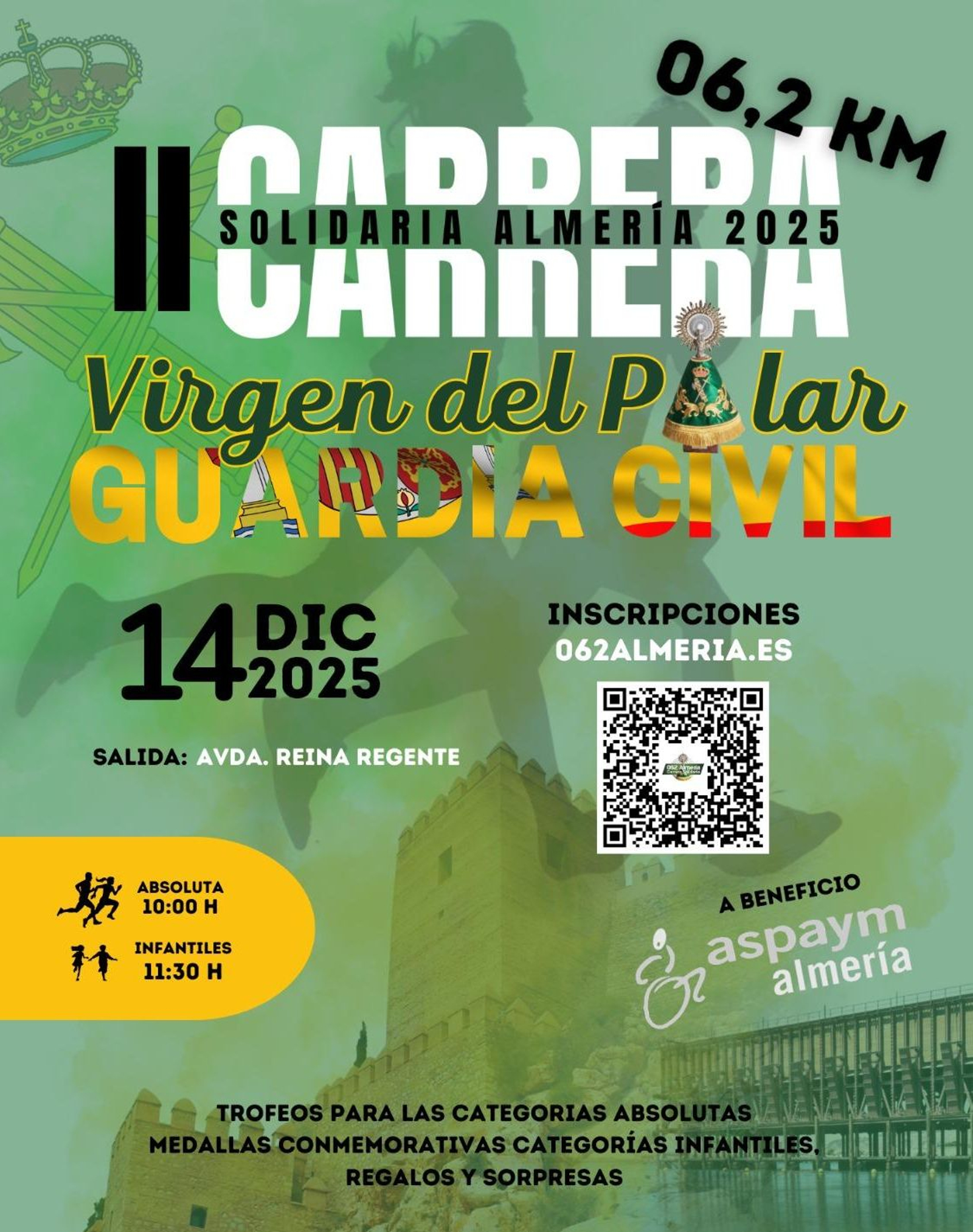 Cartel de la carrera solidaria que tendrá lugar el próximo 14 de diciembre en Almería.