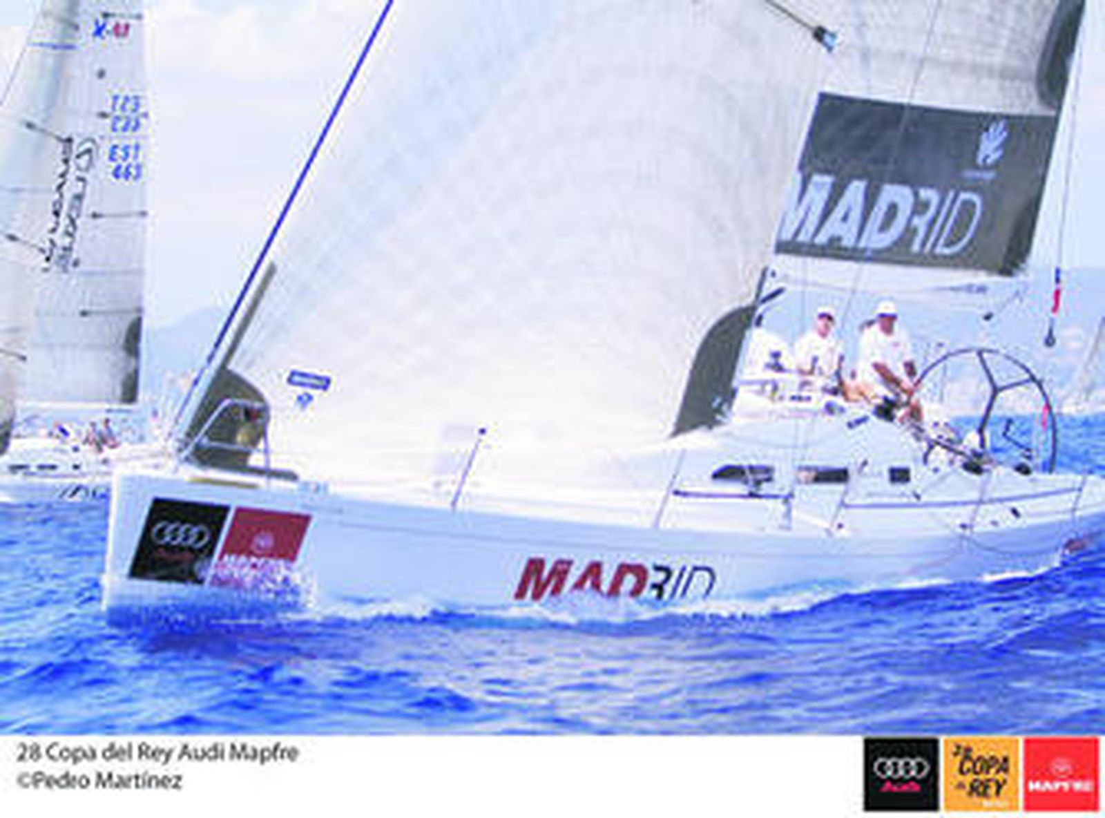 El 'Madrid' surca la Bahía de Palma durante la última jornada de competición de la Copa del Rey de vela.