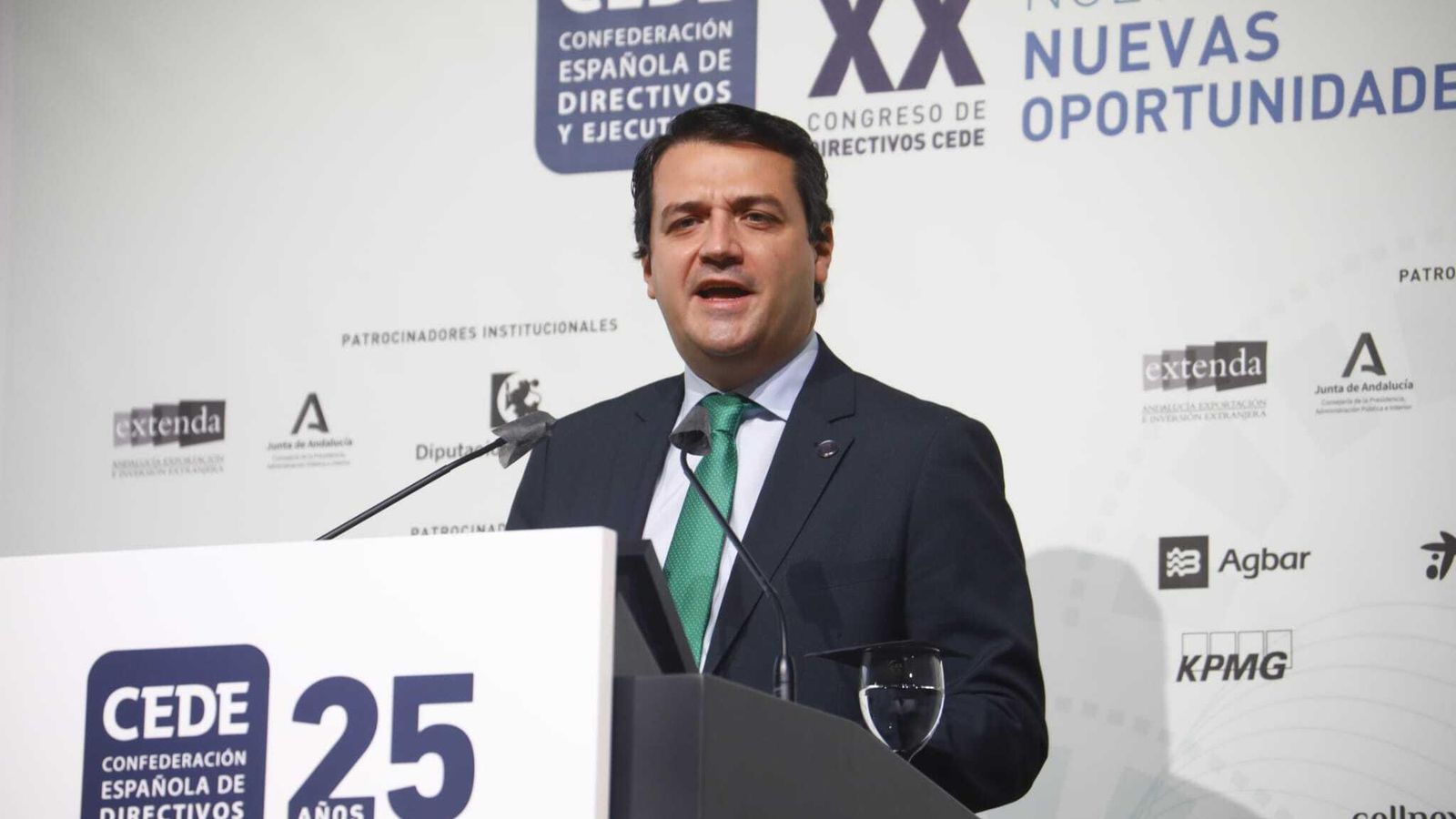 José María Bellido, durante su comparecencia.