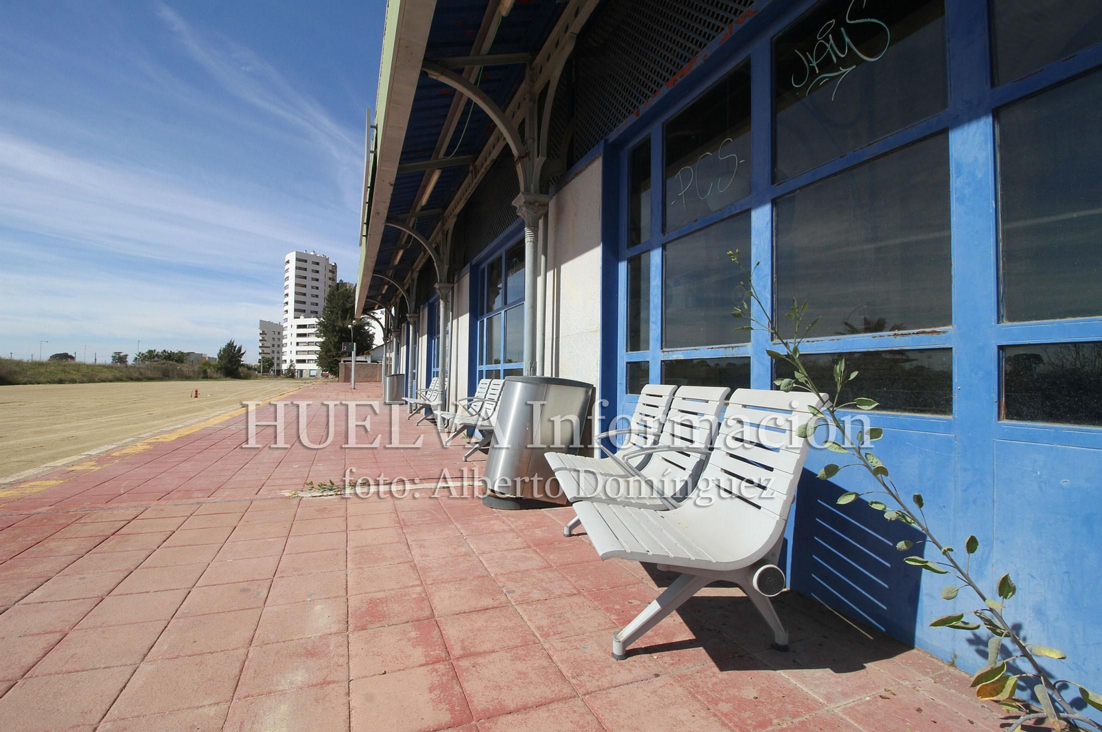 Imágenes del estado actual de la antigua Estación de Tren de Huelva