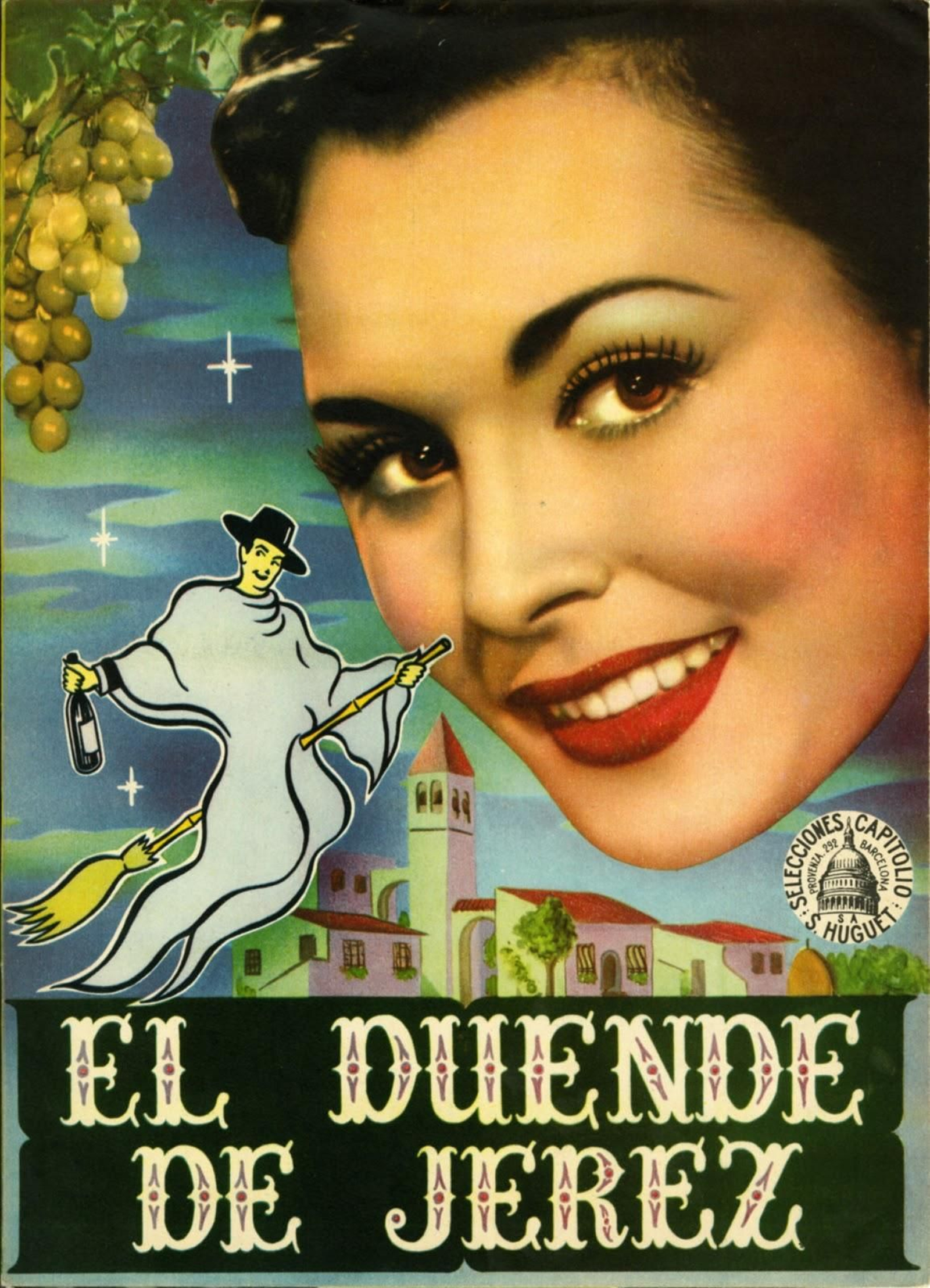 Cartel de la película española El duende de Jerez (1953).
