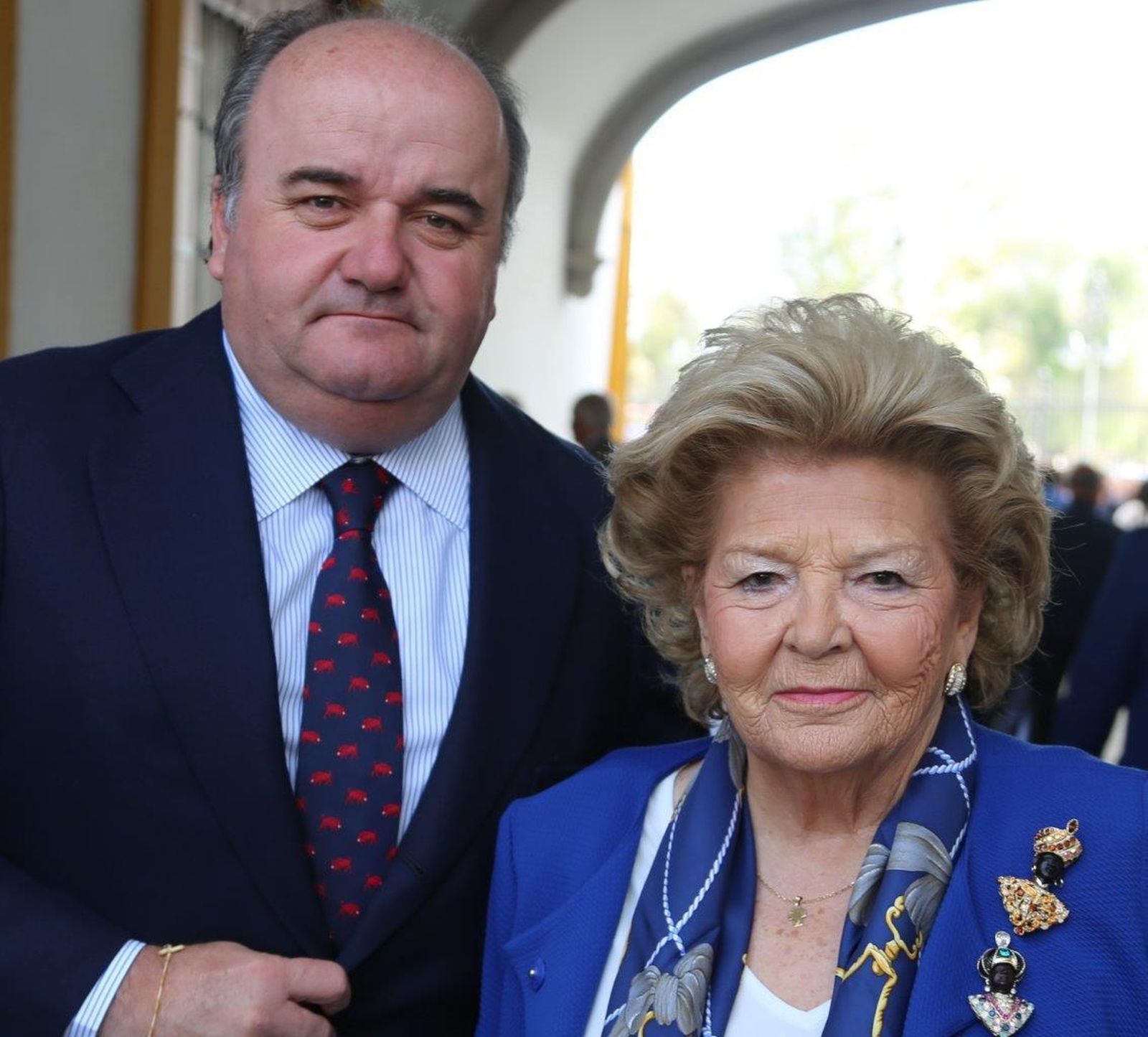 Santiago Domecq con su madre Ana María Bohórquez