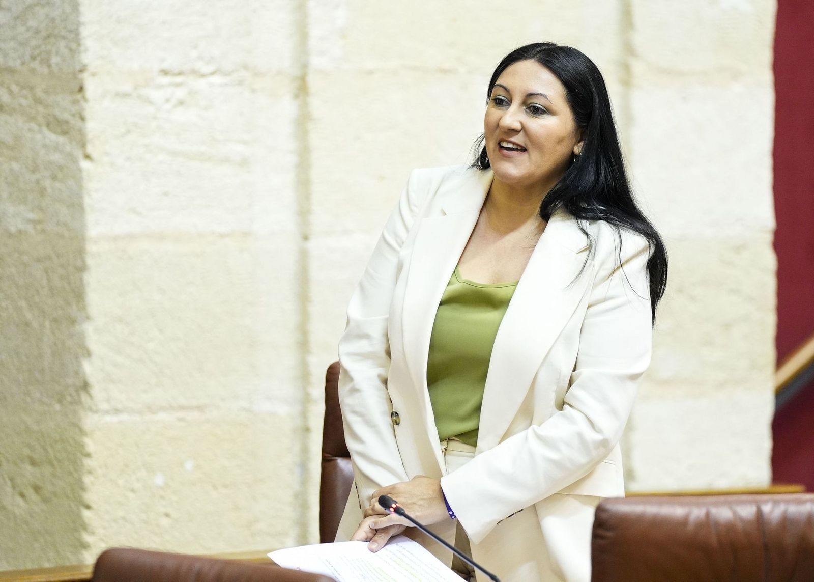 Alejandra Durán en el Parlamento de Andalucía, en una imagen de archivo