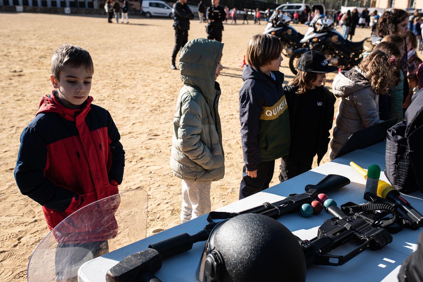 Imágenes de la exhibición de la Policía Nacional en el SAFA Funcadia
