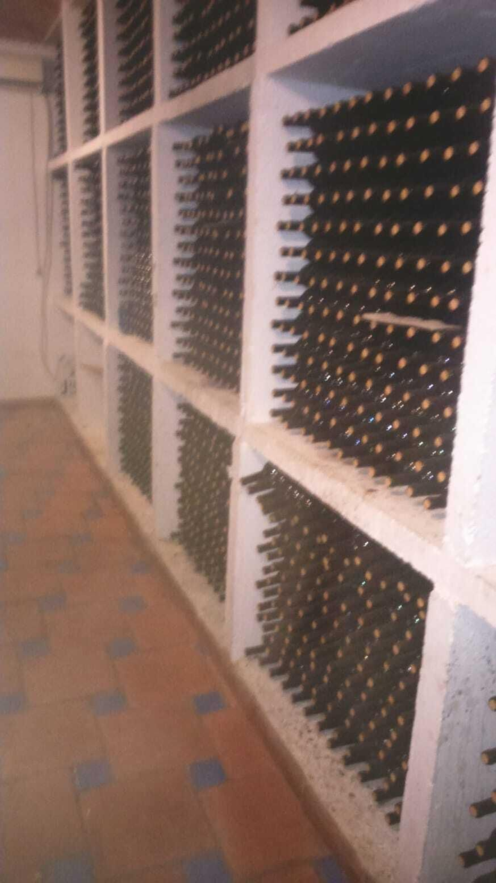Botellas de vino en el interior de las Bodegas Lauricius.
