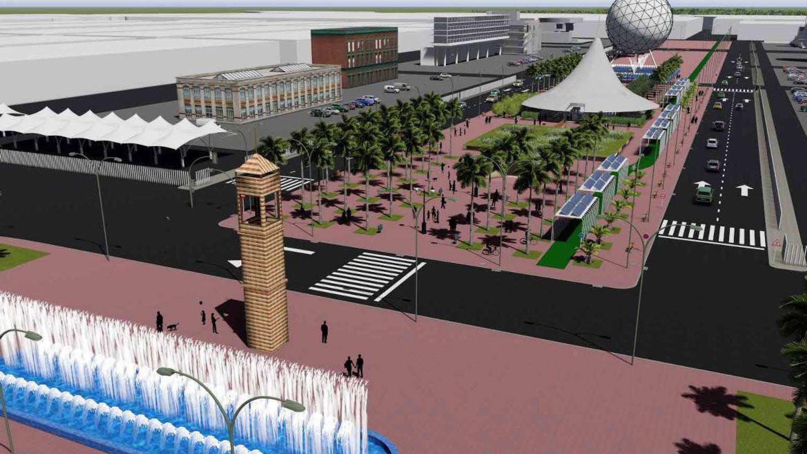 Recreación de cómo quedará el proyecto de bioclimatización en la Cartuja.