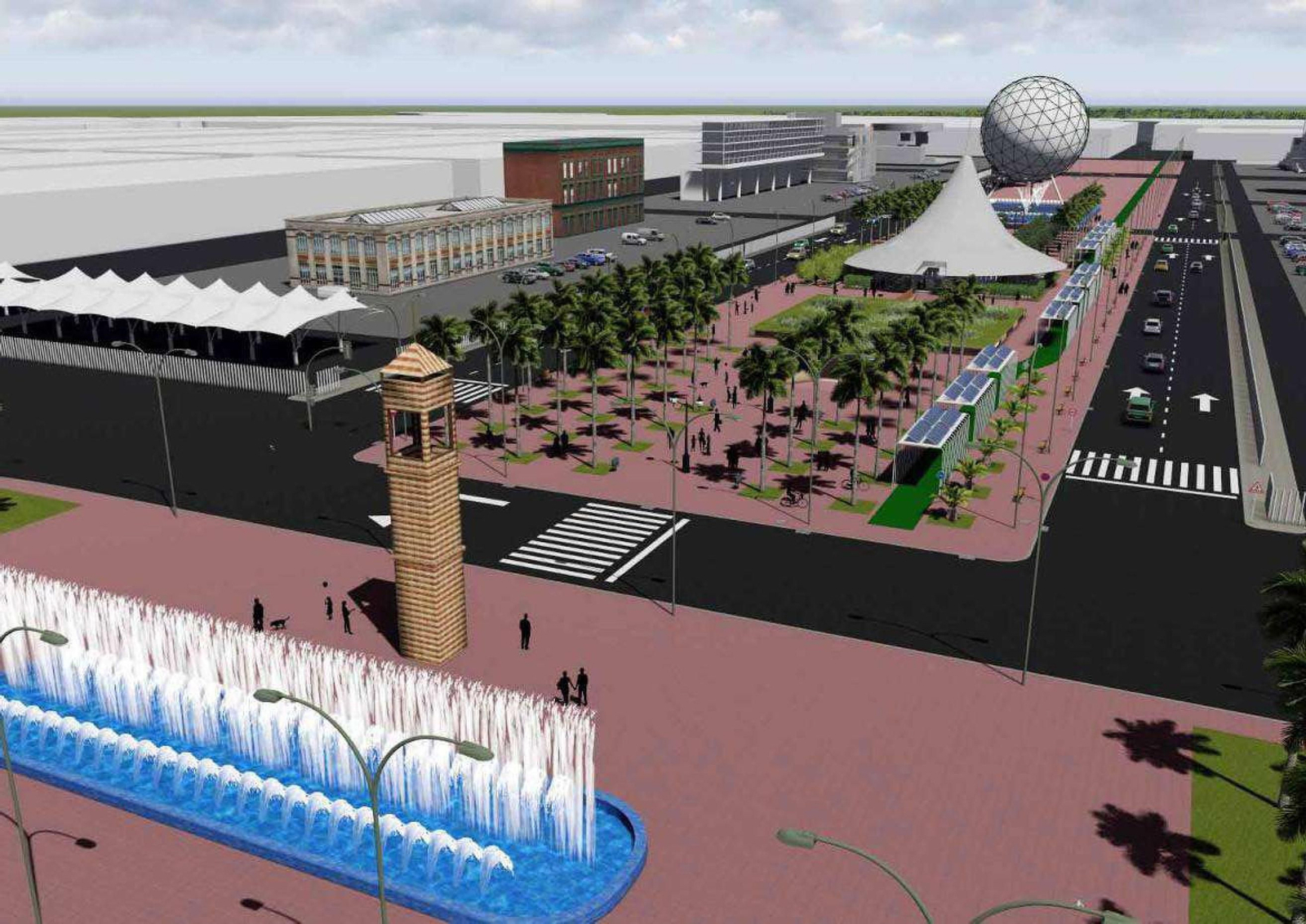 Recreación de cómo quedará el proyecto de bioclimatización en la Cartuja.