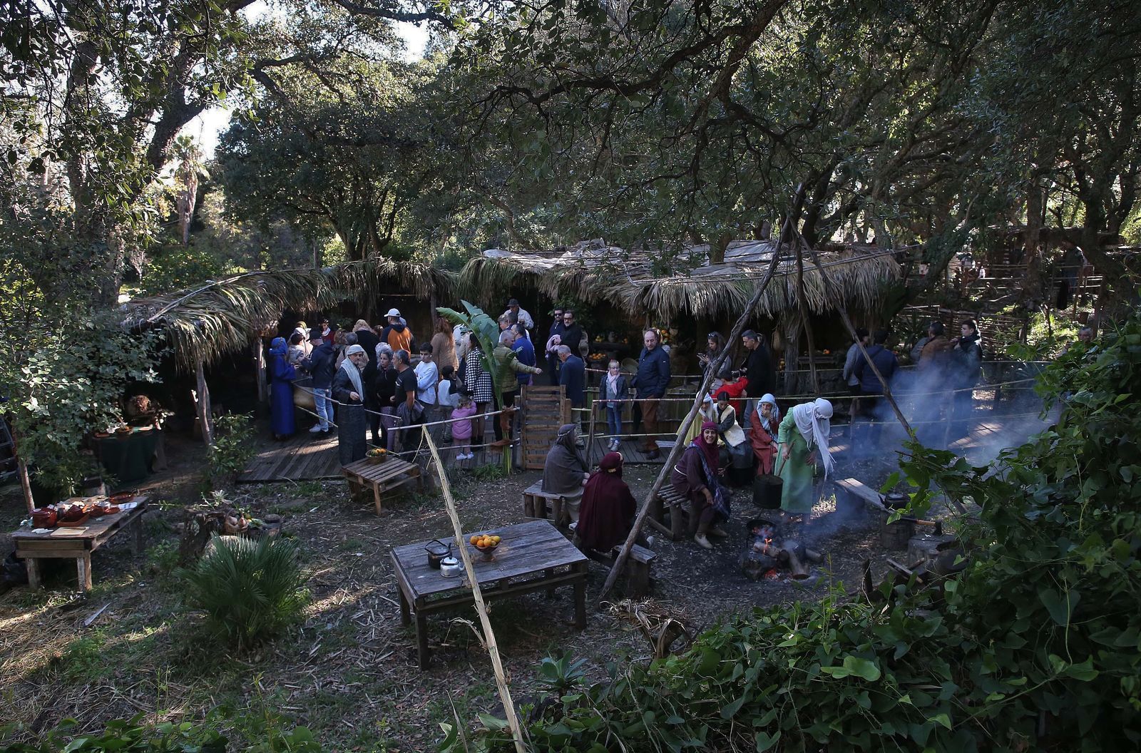 La inauguración del Belén Viviente de Pelayo, en imágenes