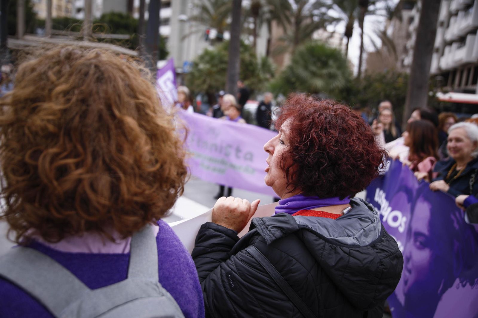 Las imágenes de la manifestación realizada por la Plataforma de Acción Feminista en Almería