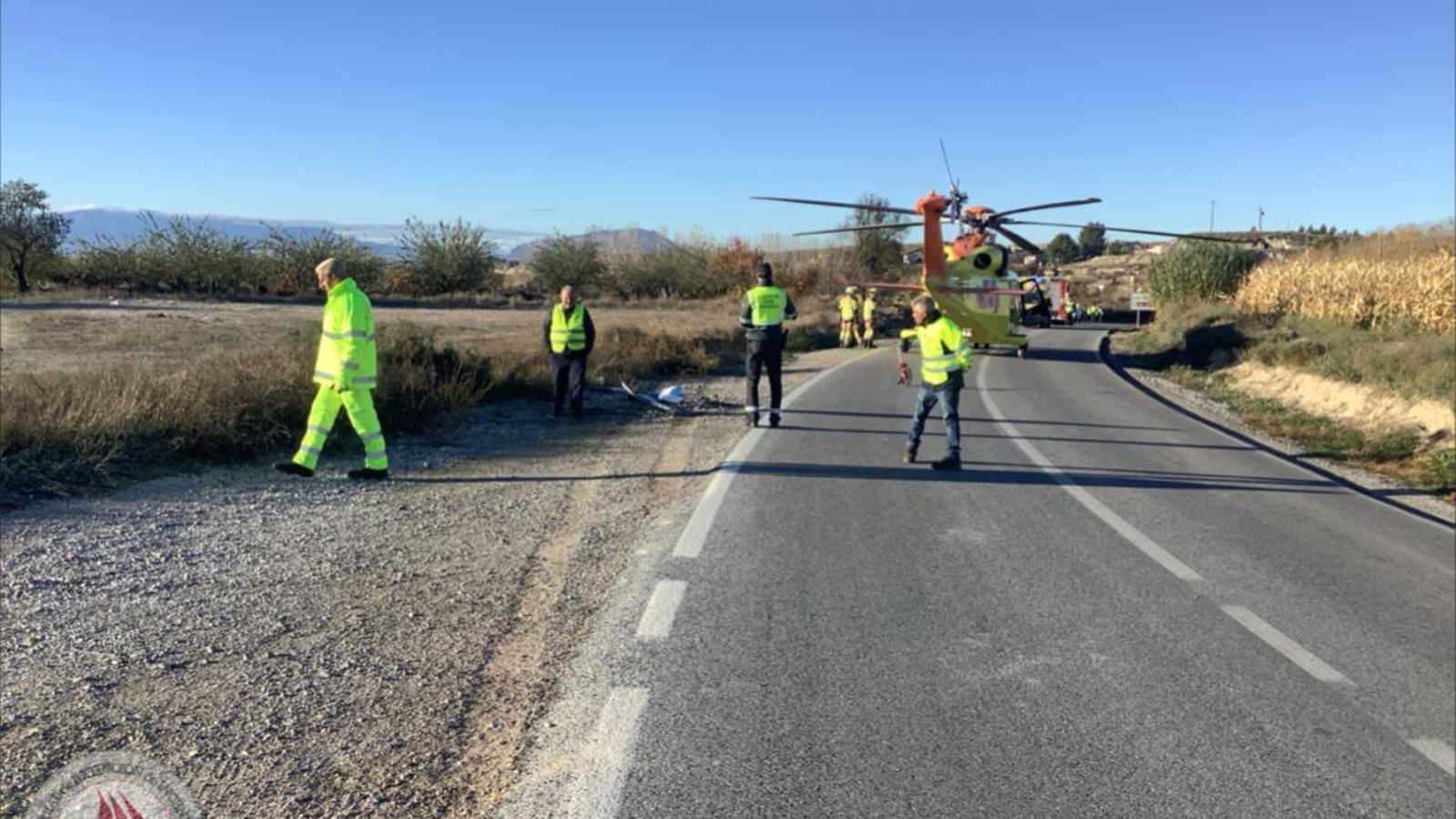 El herido ha tenido que ser trasladado en helicóptero a un centro hospitalario